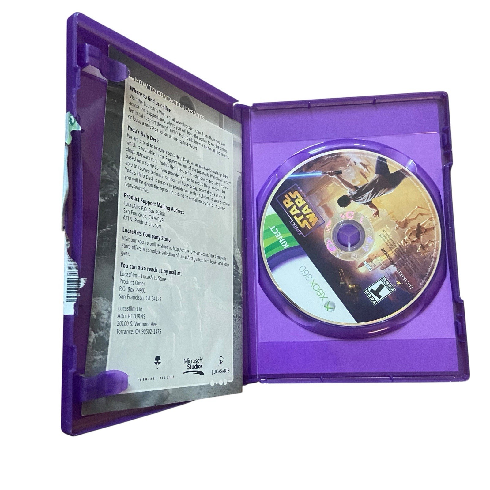 Kinect Compatible Star Wars Microsoft Xbox 360 Video Game Rated T Excellent CIB