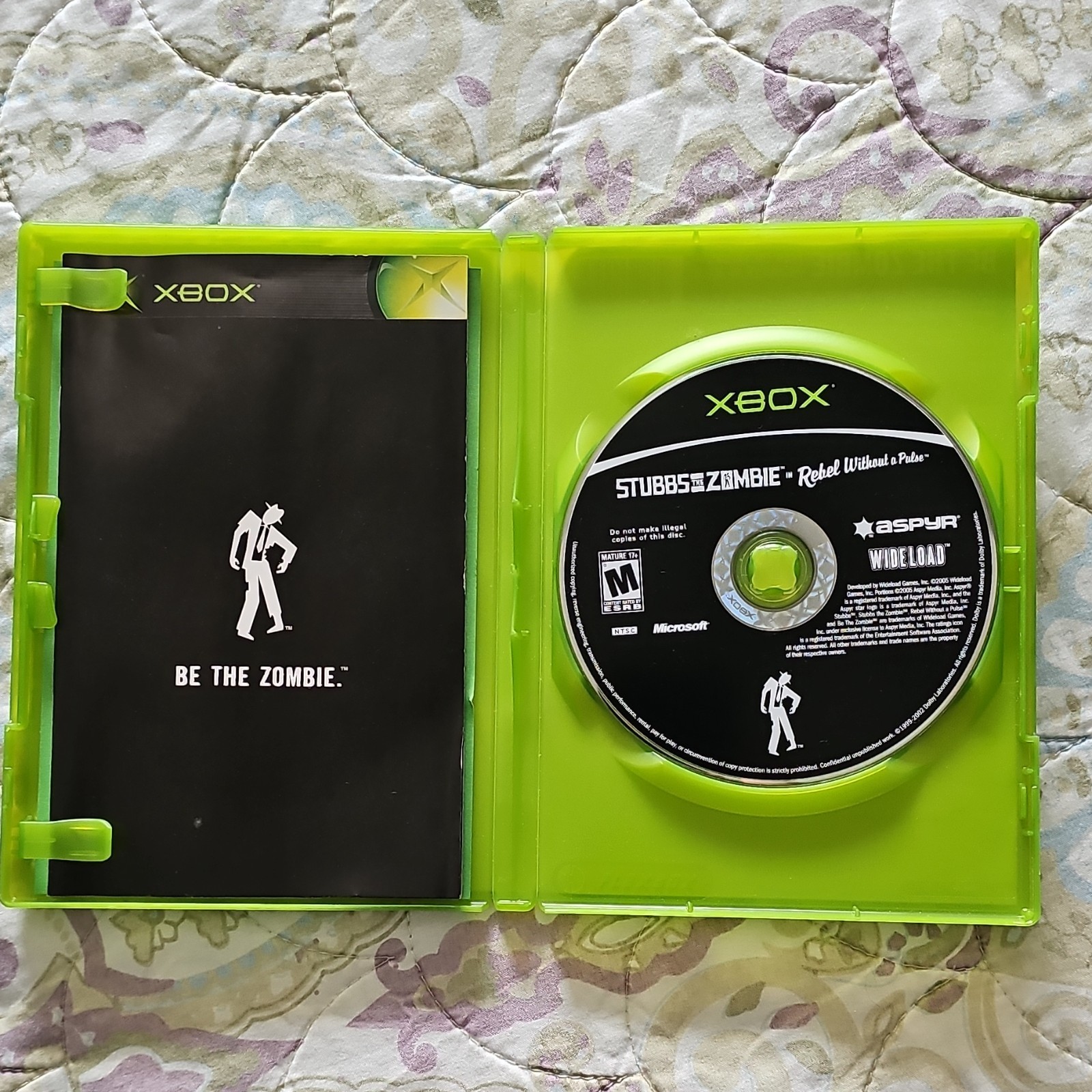 Aspyr Stubbs the Zombie in Rebel Without a Pulse Action Xbox M NTSC-U/C Manual