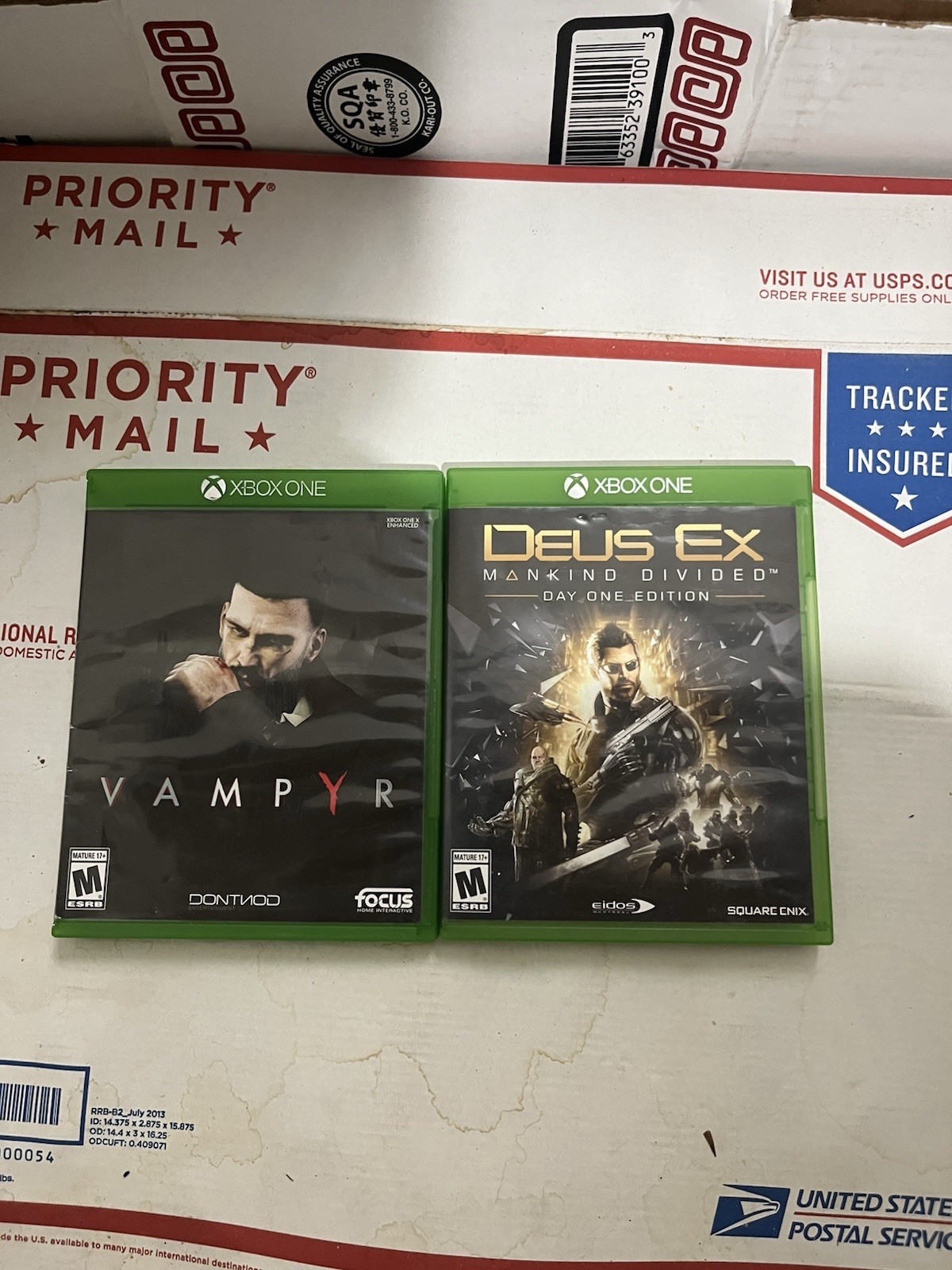Vampyr + Deus Ex Mankind Divided Xbox One Games 2 Games Bundle