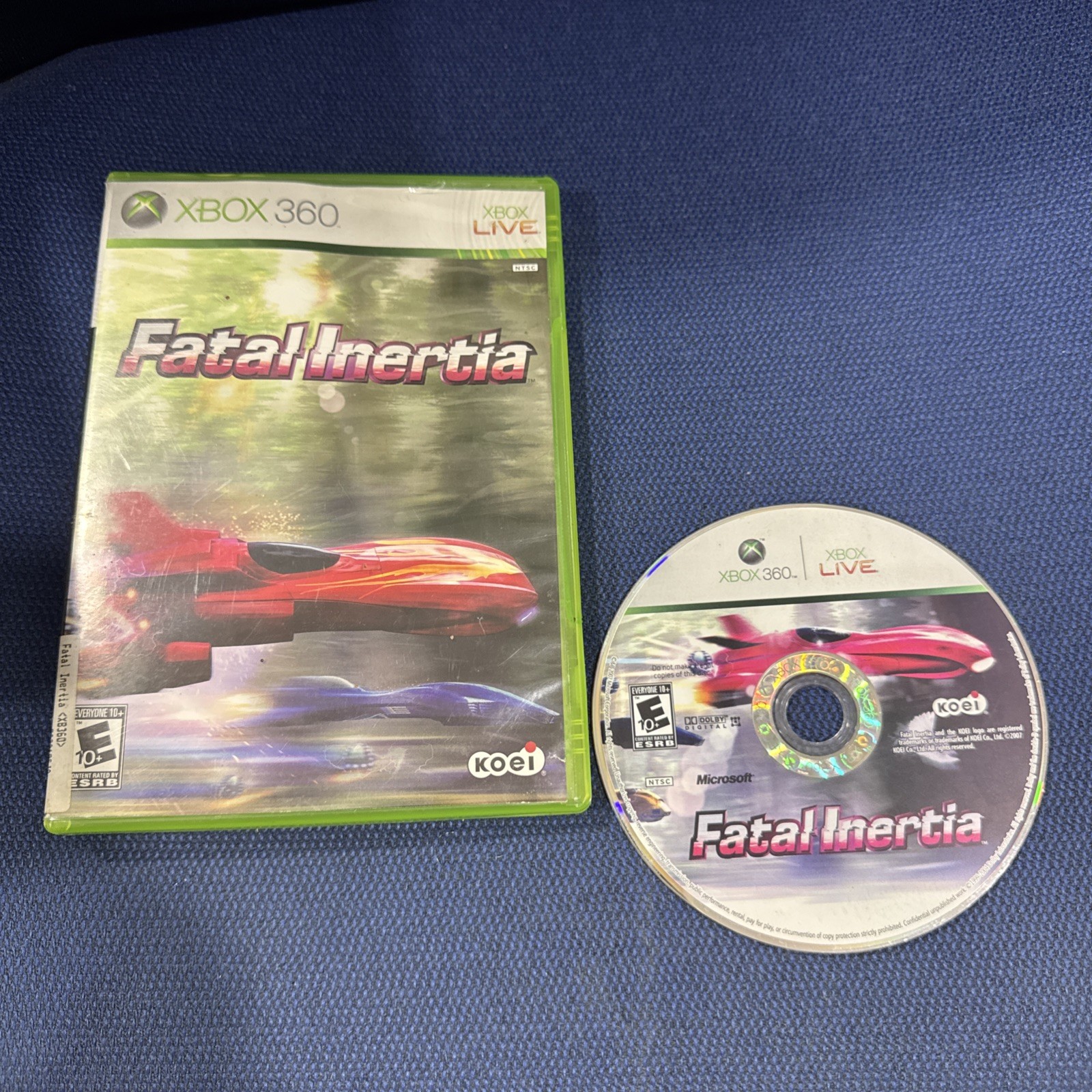 Fatal Inertia (Xbox 360 2007, KOEI) Tested & Working AUTHENTIC No Manual Clean