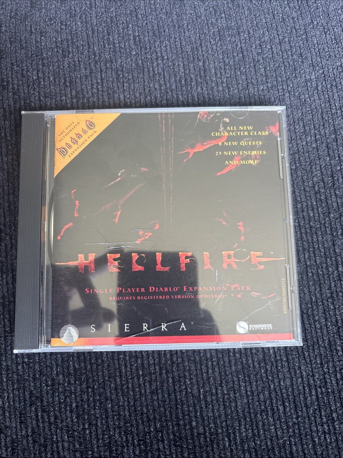Hellfire: Diablo Expansion Pack (PC, 1997) Vintage Retro Sierra CD