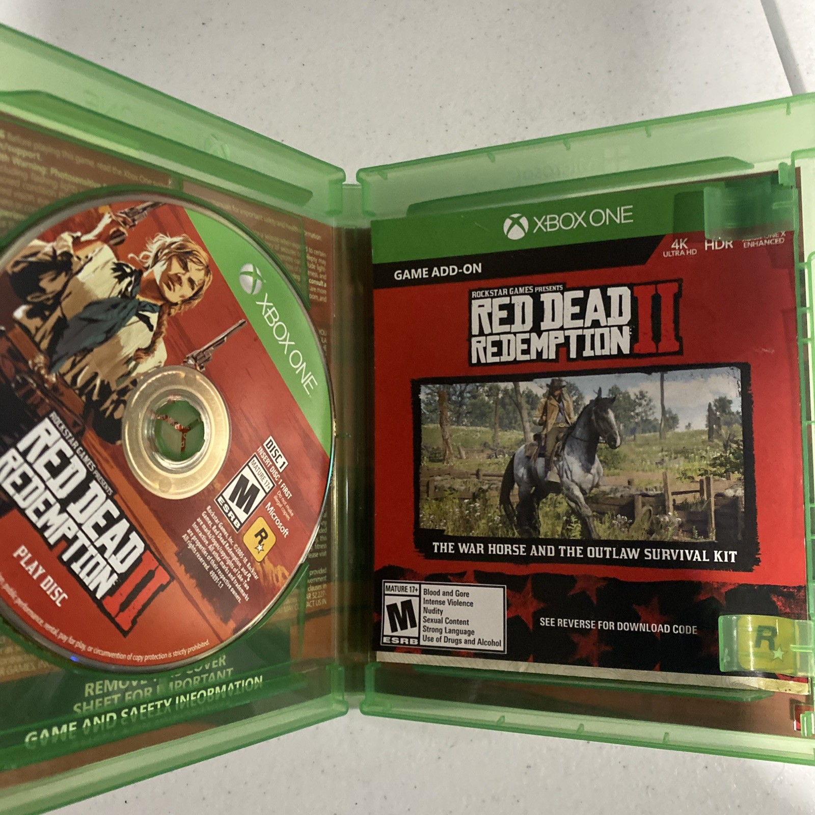 Red Dead Redemption II Microsoft Xbox One With Map