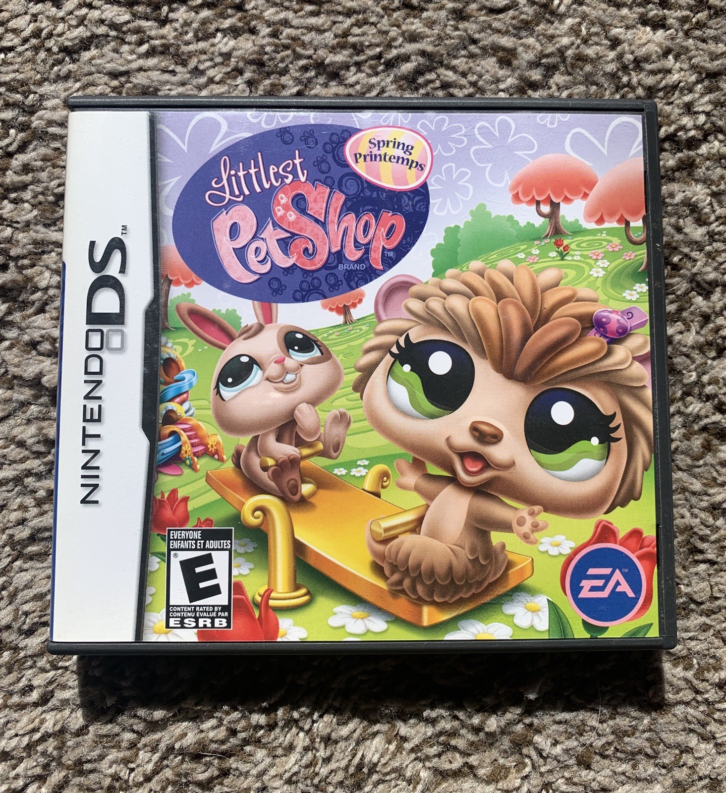 Littlest Pet Shop Spring Printemps Nintendo DS game case&manual complete Hasbro