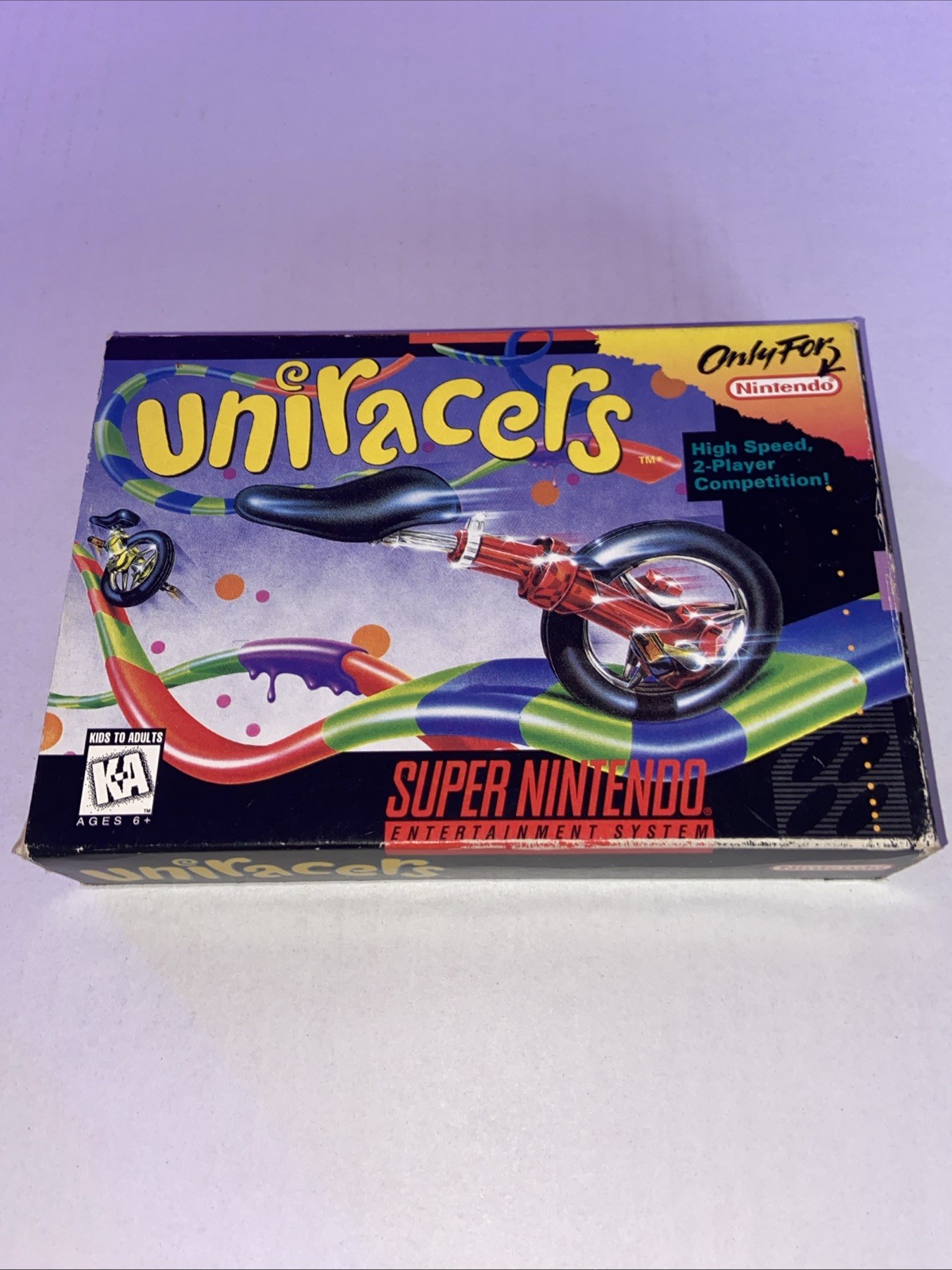 CIB Authentic Uniracers Super Nintendo SNES W/ Map Poster & All Paperwork Tested