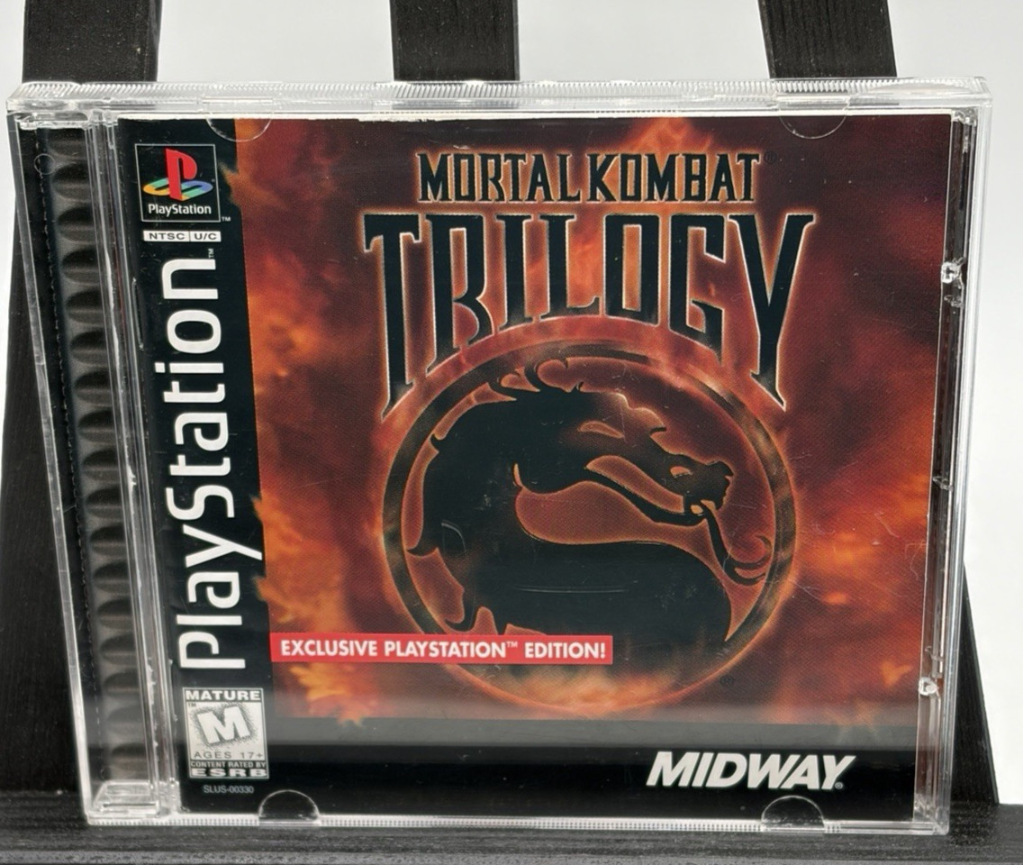 Mortal Kombat Trilogy PlayStation 1 Black Label CIB – Working