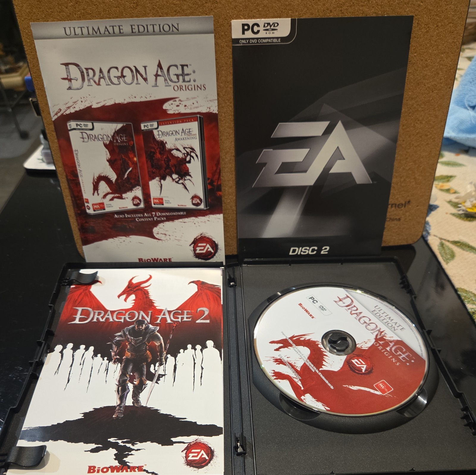 DRAGON AGE: ORIGINS (MA15+) ULTIMATE EDITION PC DVD ROM INCLUDES MANUAL, 2x disc