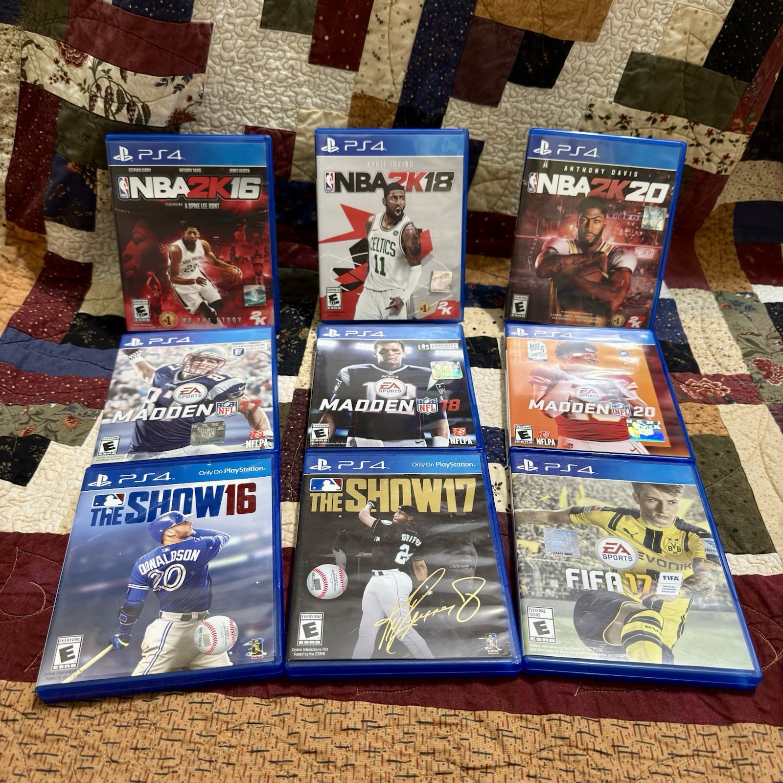 Sony PlayStation 4 Sports Games Lot of 9 NBA 2K, Madden, MLB The Show, FIFA
