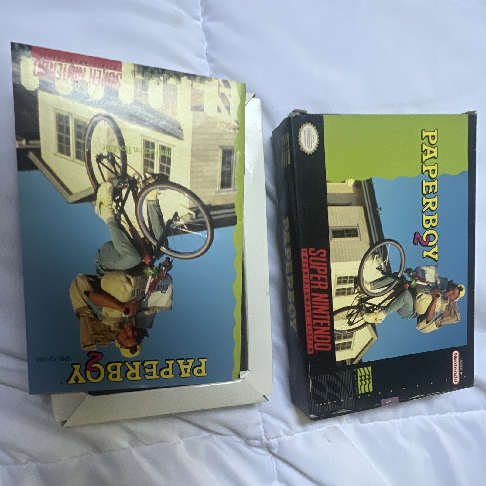 Paperboy 2 SNES Complete In Box CIB Super Nintendo Authentic Tested Manual Box