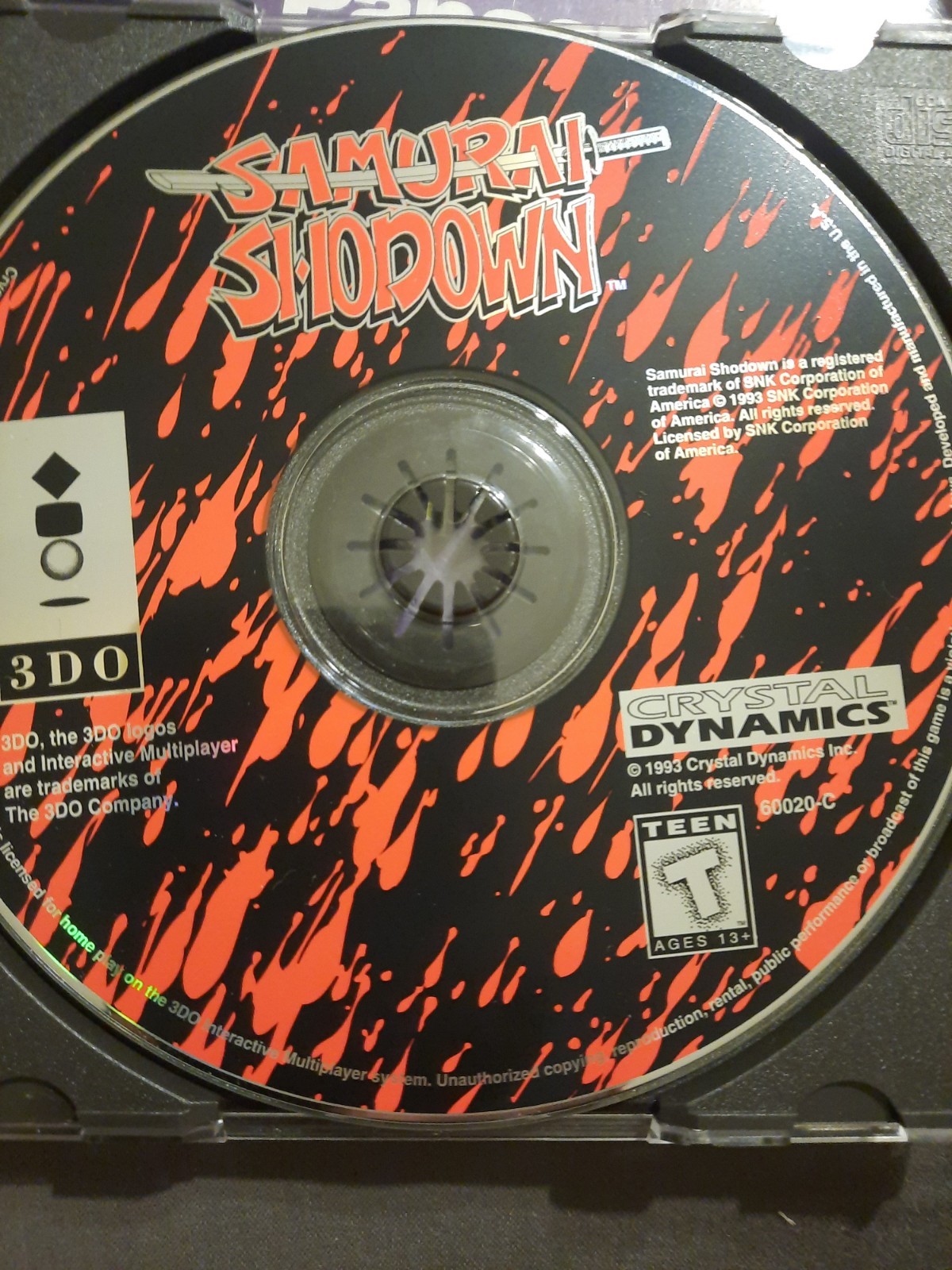 Samurai Shodown Panasonic 3DO CD Game Case 1993 Tested