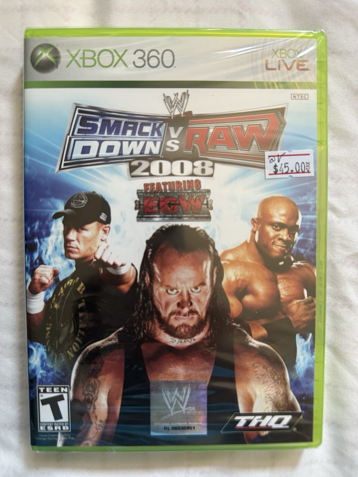 WWE SmackDown vs. Raw 2008 Microsoft Xbox 360 NISB Factory Sealed