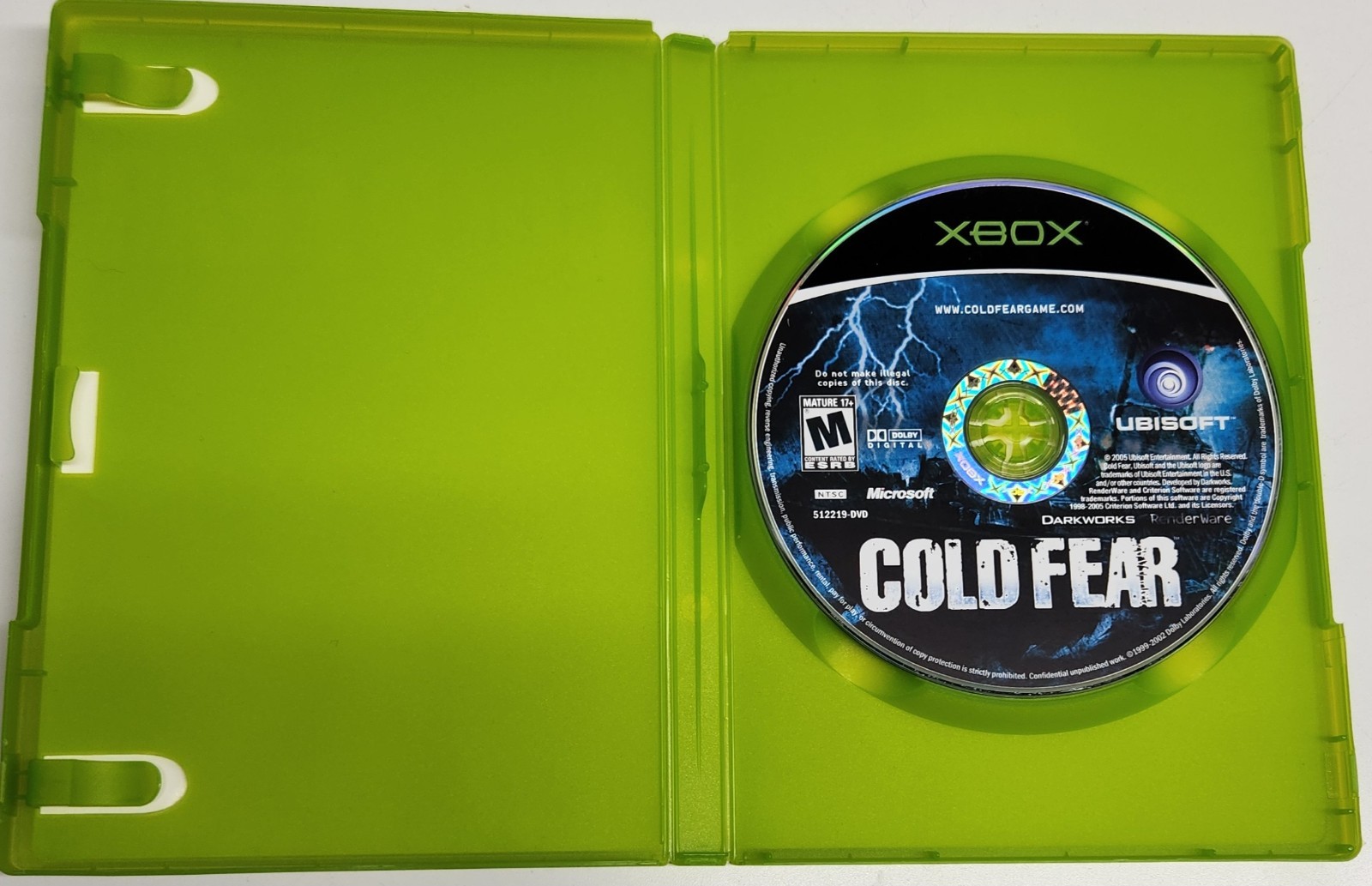 Cold Fear (Microsoft Xbox, 2005) No Manual, Tested