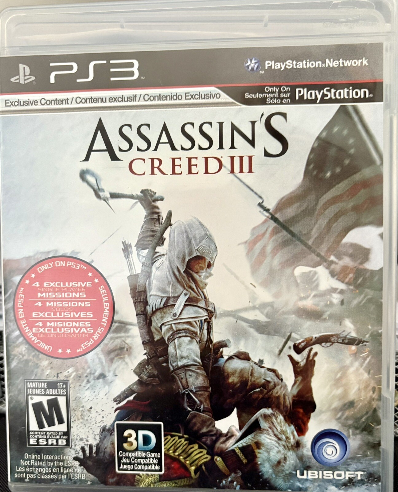 Assassin’s Creed III 3 PlayStation 3 PS3 2012 Complete Tested & Working