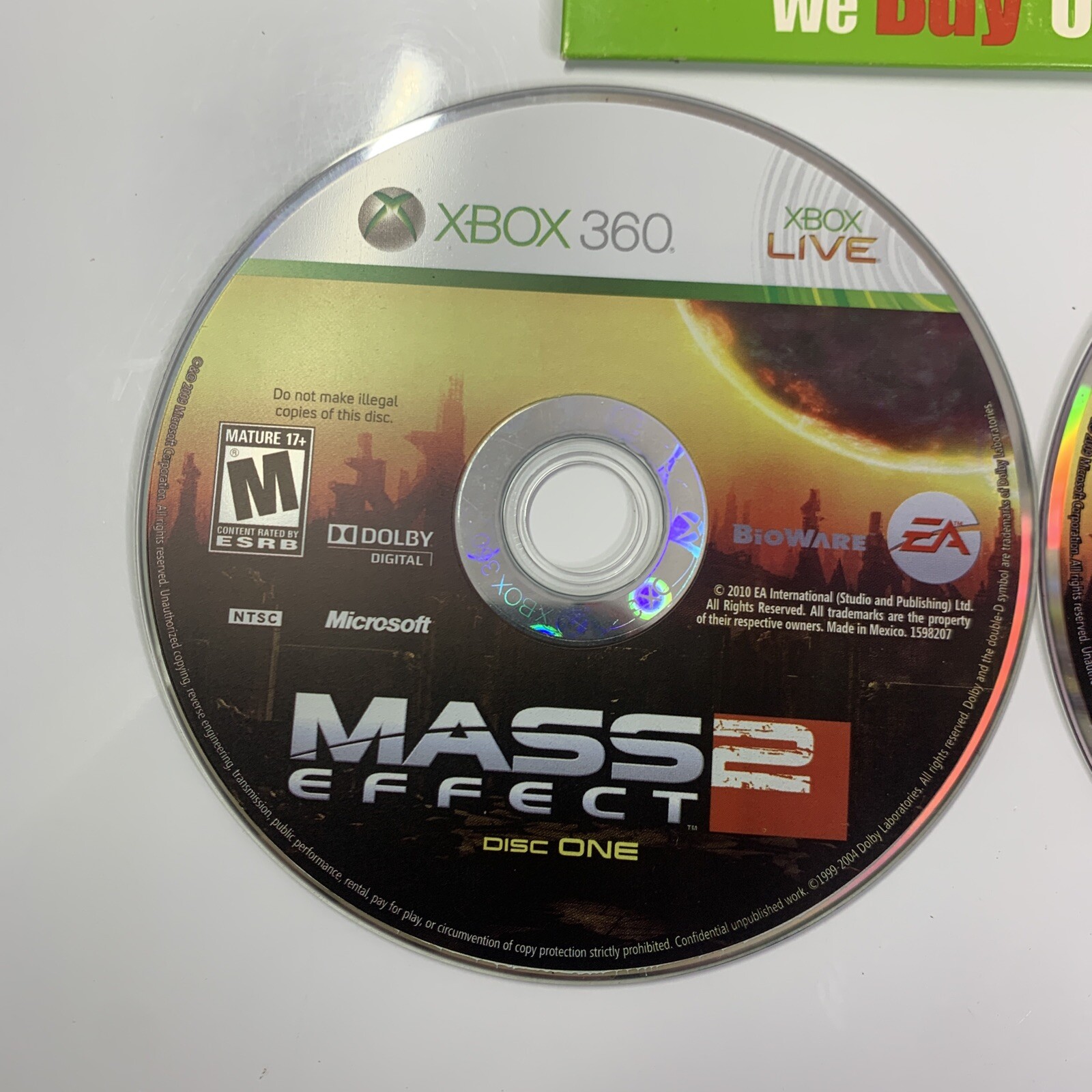 Mass Effect 3 (Microsoft Xbox 360) – Disc 1 & 2 Only, Tested, Working – CLEAN!!