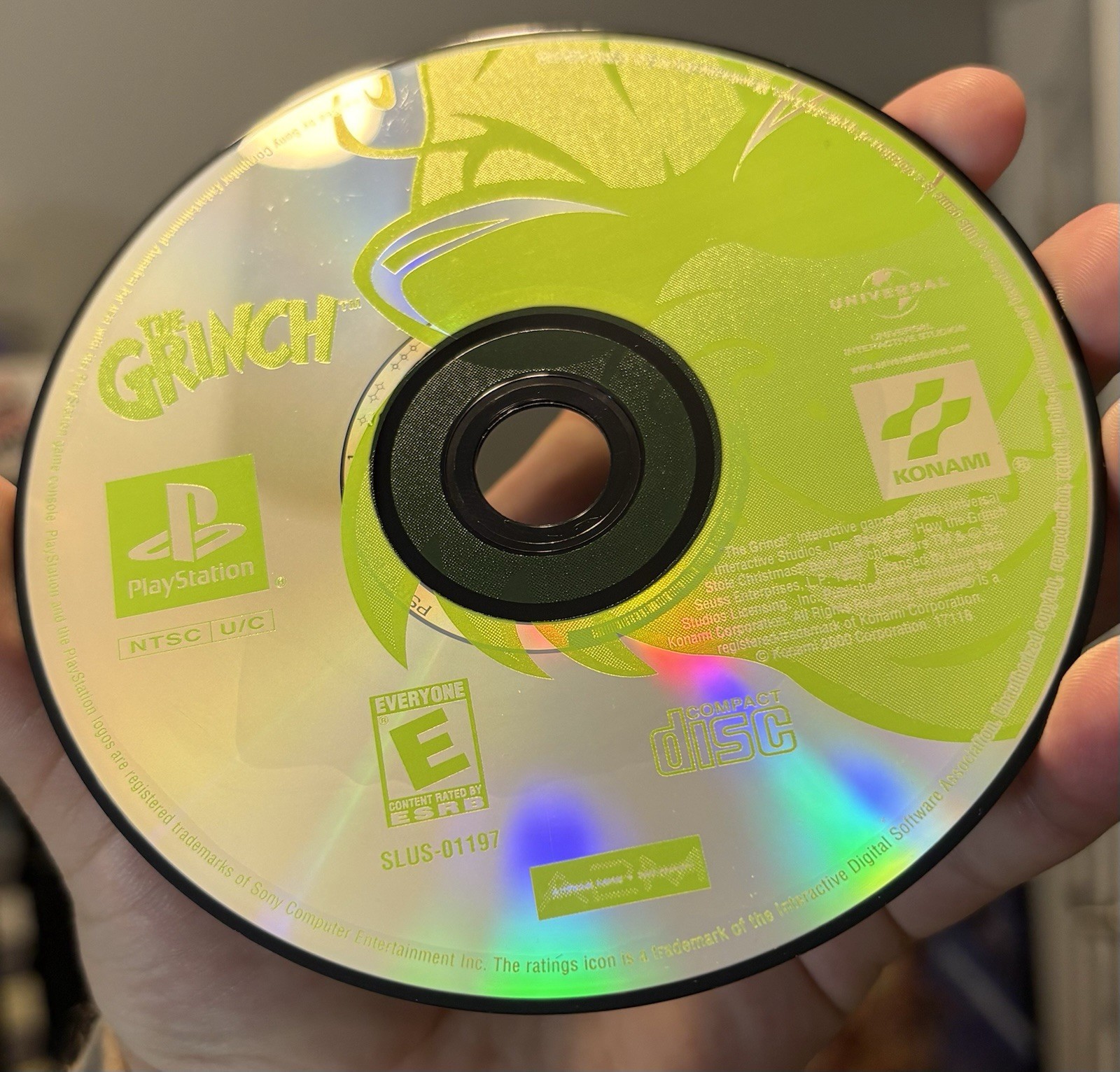 The Grinch (Sony PlayStation 1 PS1, 2000) DISC ONLY – TESTED WORKS