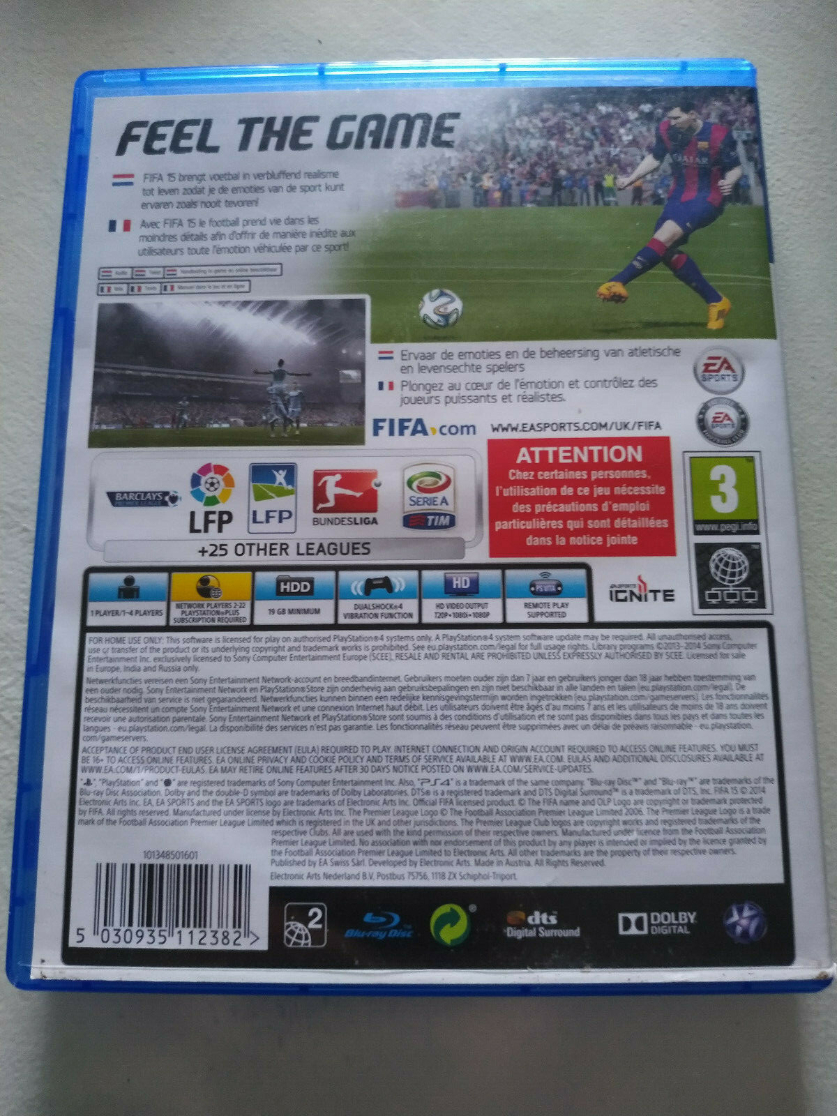 FIFA 15 Messi – Juego PS4 Edición Francia Italia PAL 3T