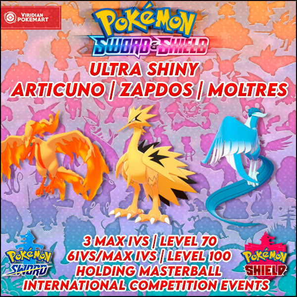 ✨Moltres – Articuno – Zapdos | ✨Shiny Galarian Birds | Pokemon Sword & Shield