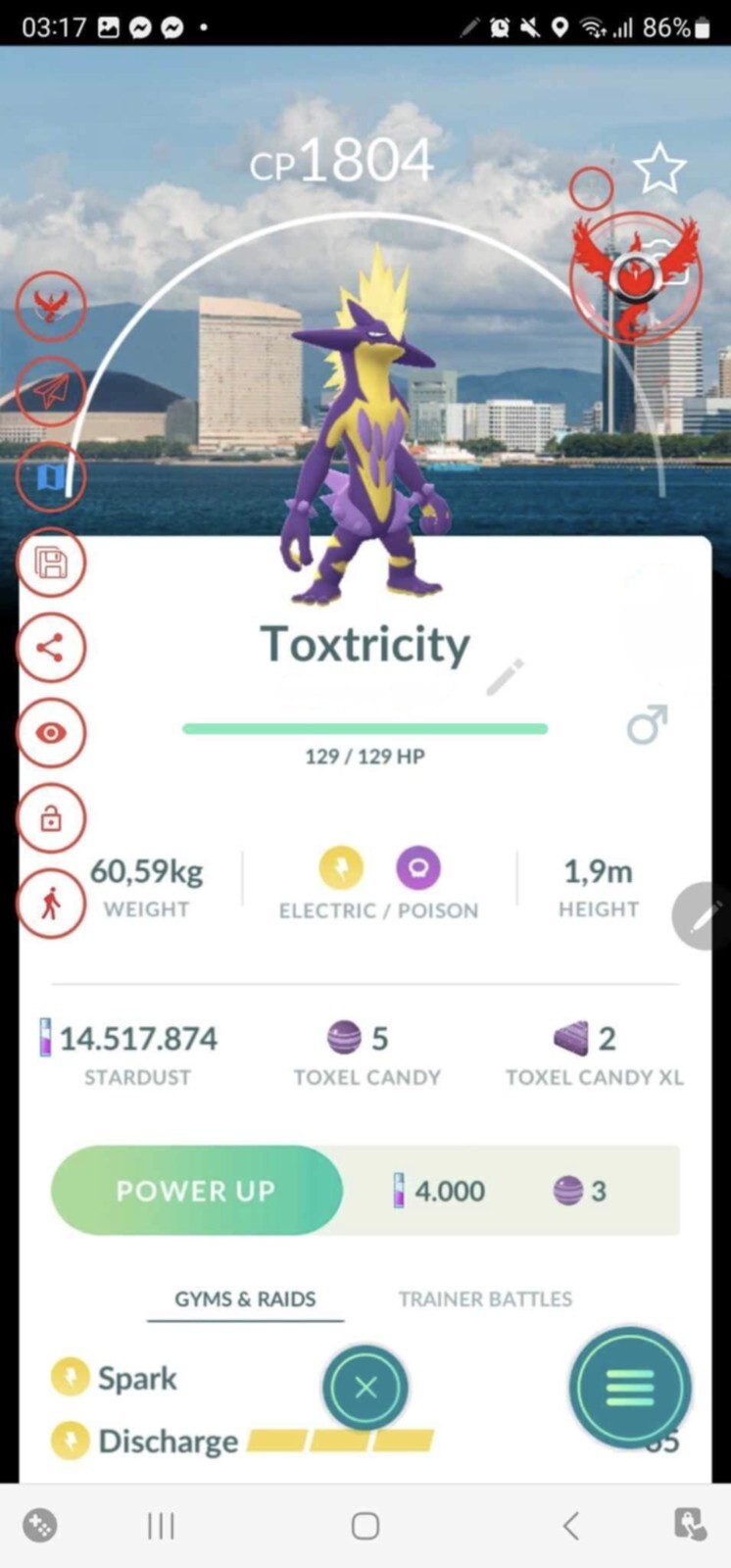 Non Shiny Toxtricity With Background Fukuoka – Trade Go