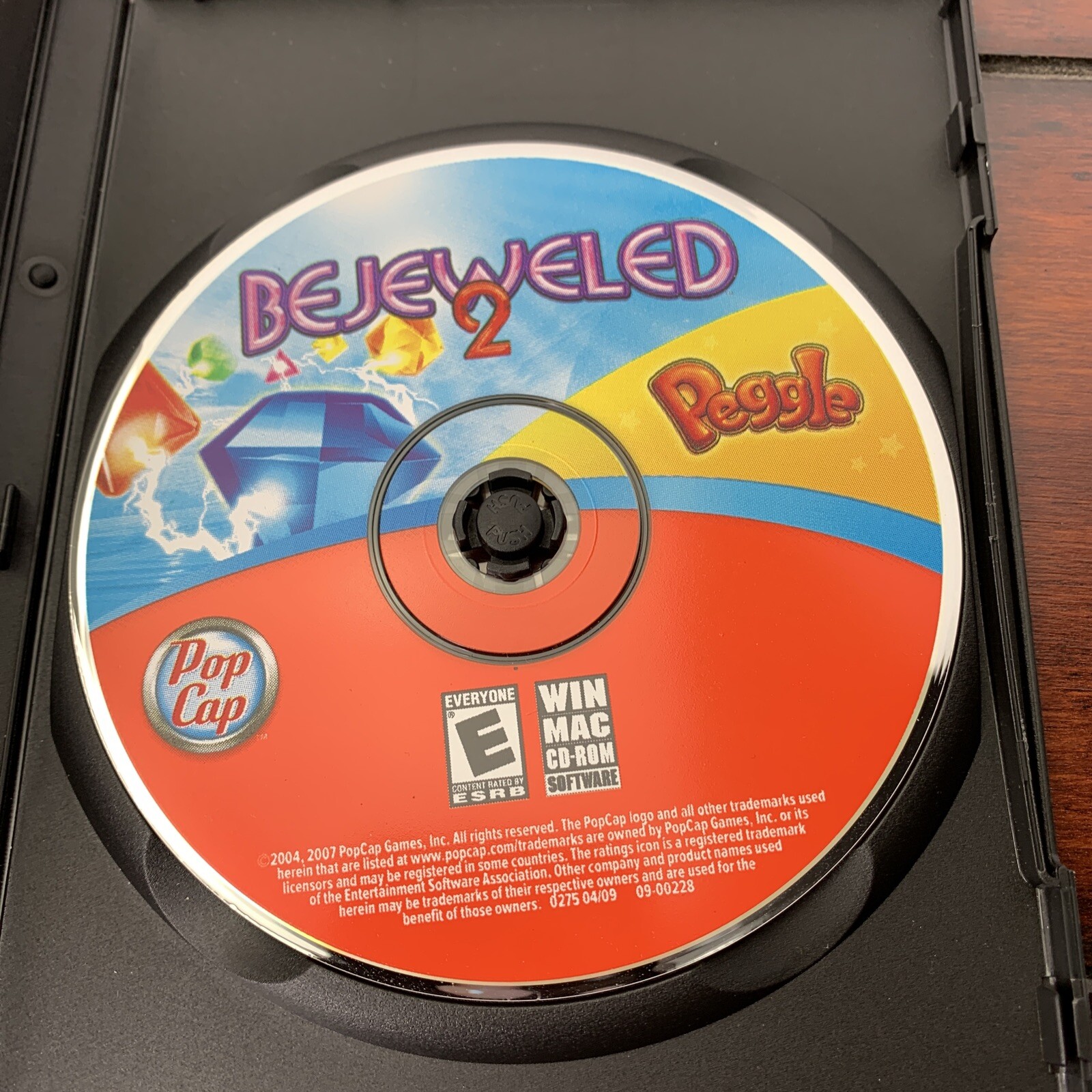 Bejeweled 2 With Peggle (Windows/Mac, 2009) Disk Only