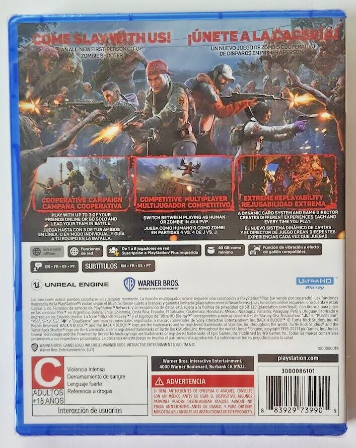 Back 4 Blood PS5 Brand New Game (2021 First Person Shooting)