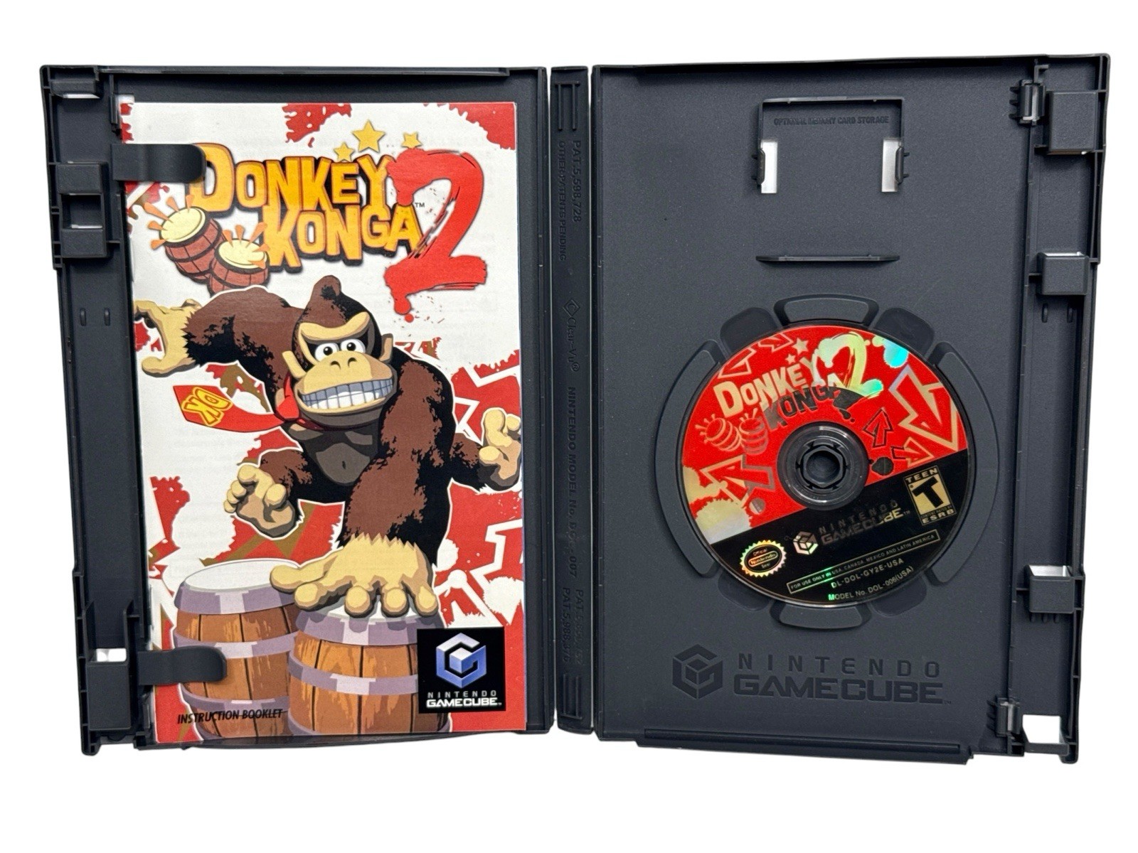 Gamecube Donkey Konga 2 bundle Video Game lot 1 In Box Bongo 1 Pelican Bongo