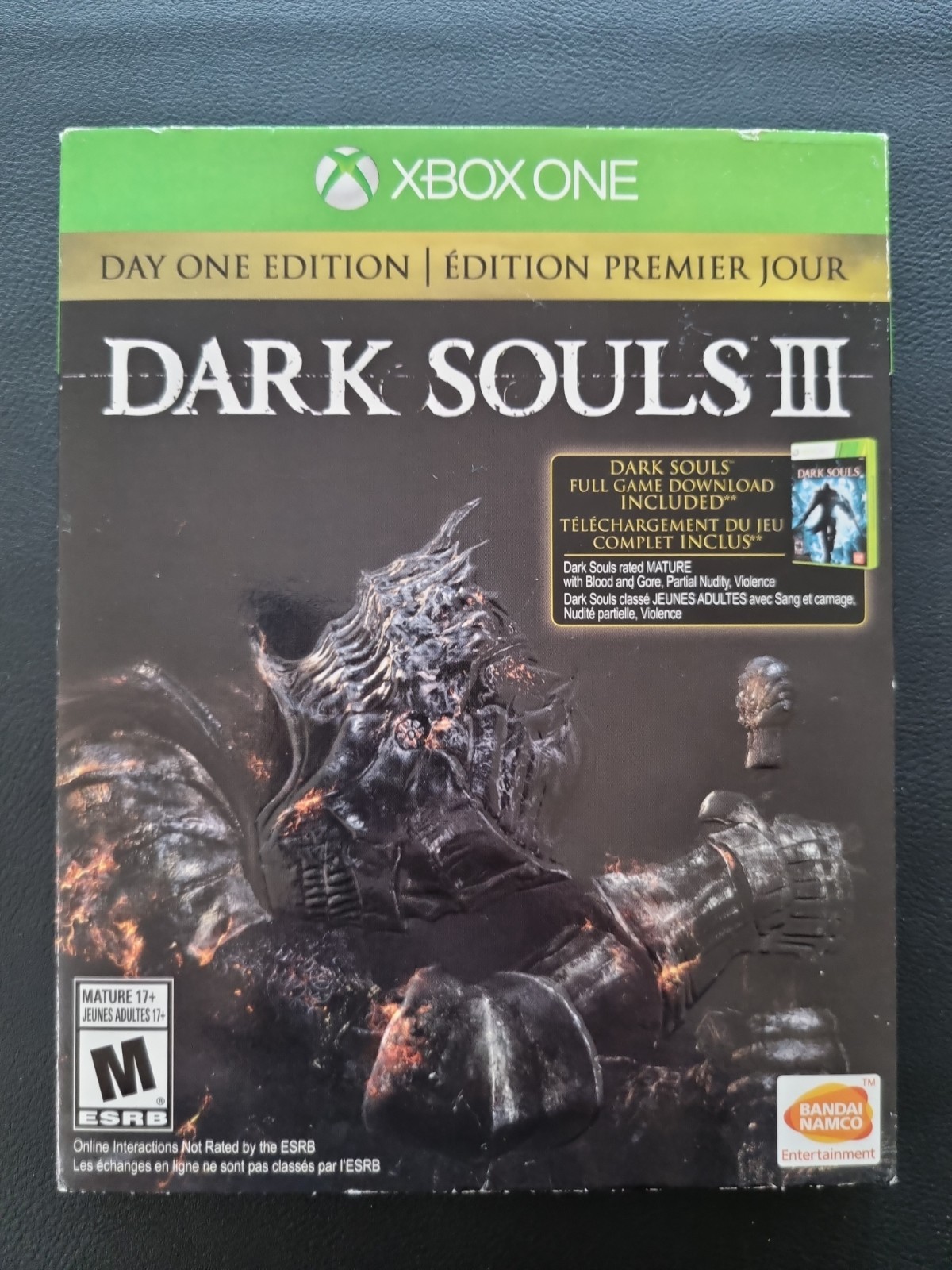 Dark Souls III 3 Day One Edition Xbox One Complete Sleeve Soundtrack Booklet Oop