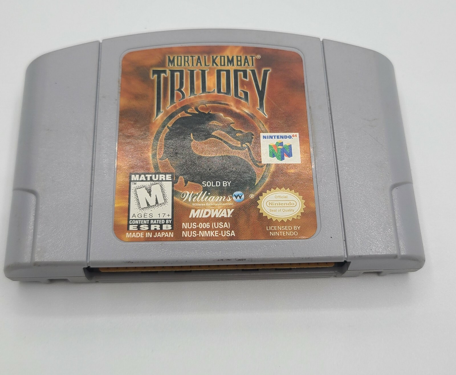 Mortal Kombat Trilogy (Nintendo 64, 1996) Authentic NO BOX.