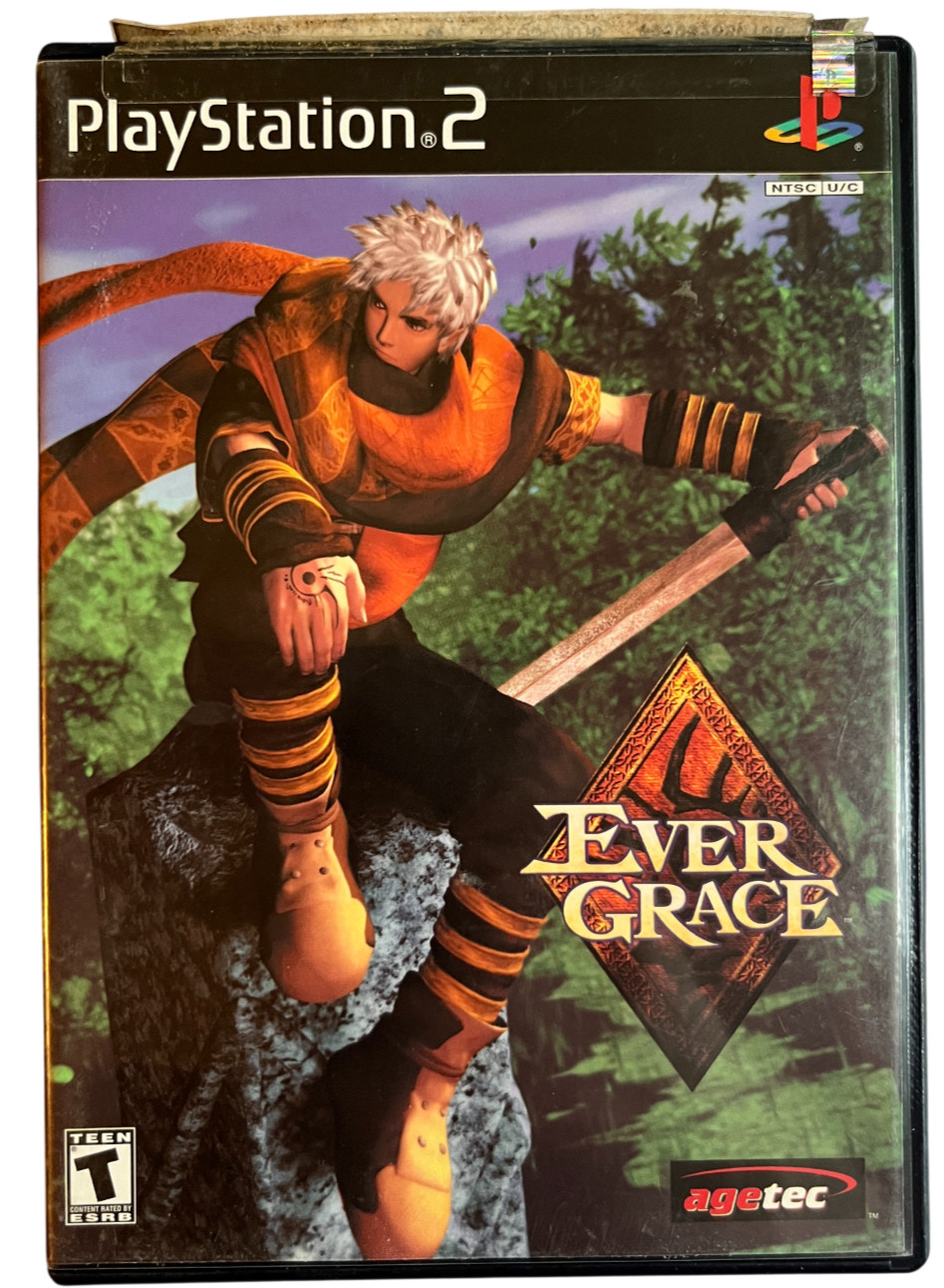 Evergrace (Sony PlayStation2, PS2, 2000) Agetec – Tested – Missing Manual