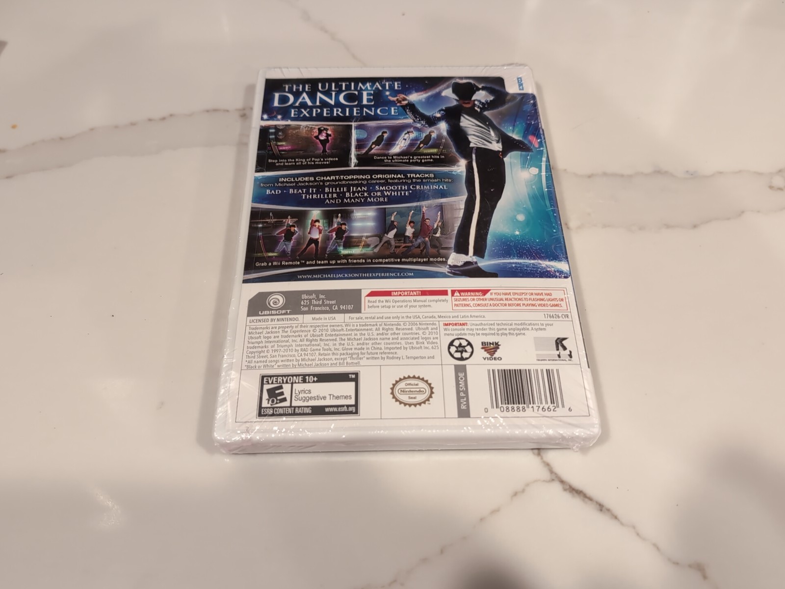 Wii Michael Jackson The Experience Game Special Edition W/Glove Sealed “READ”