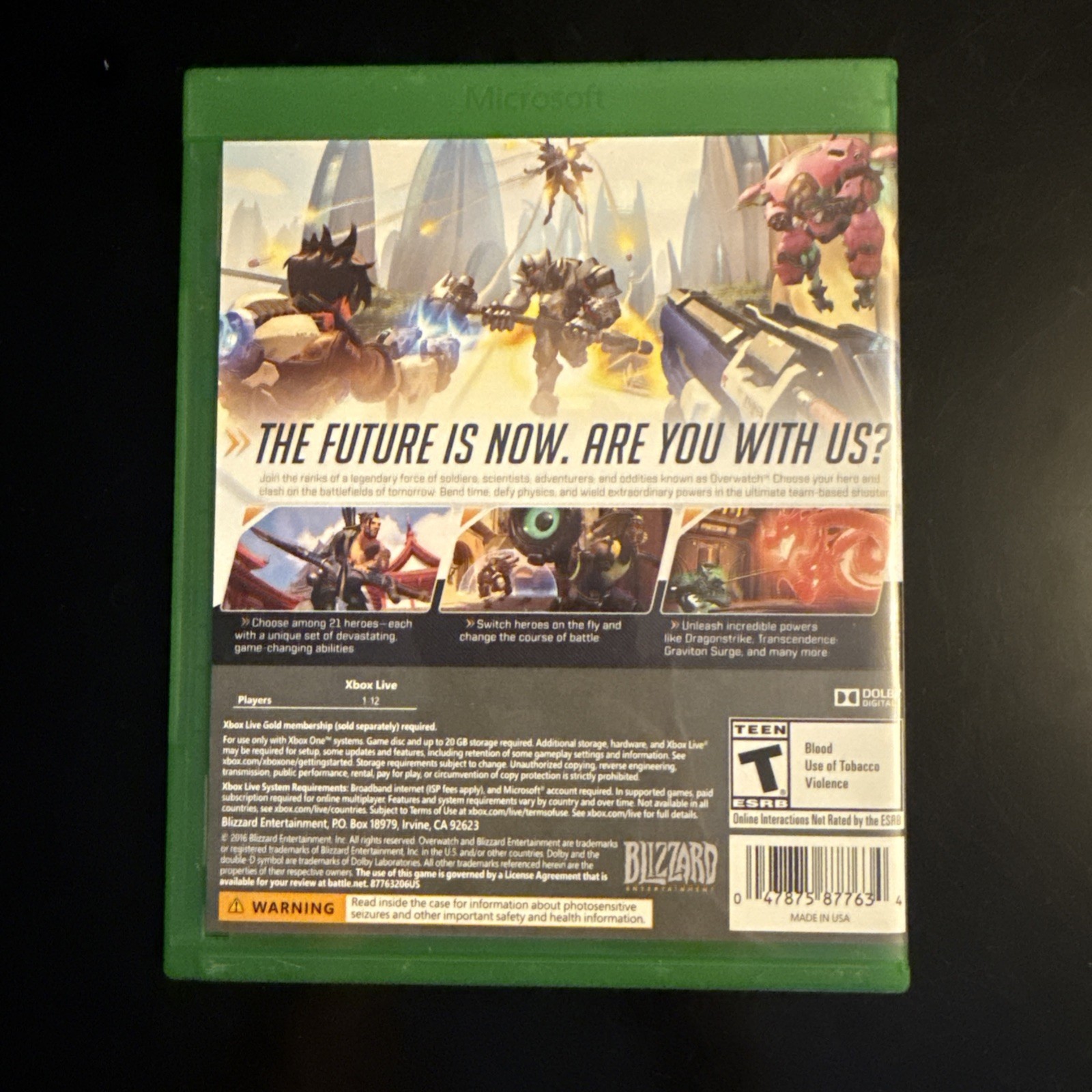 Overwatch Origins Edition Xbox One Video Game blizzard entertainment activision