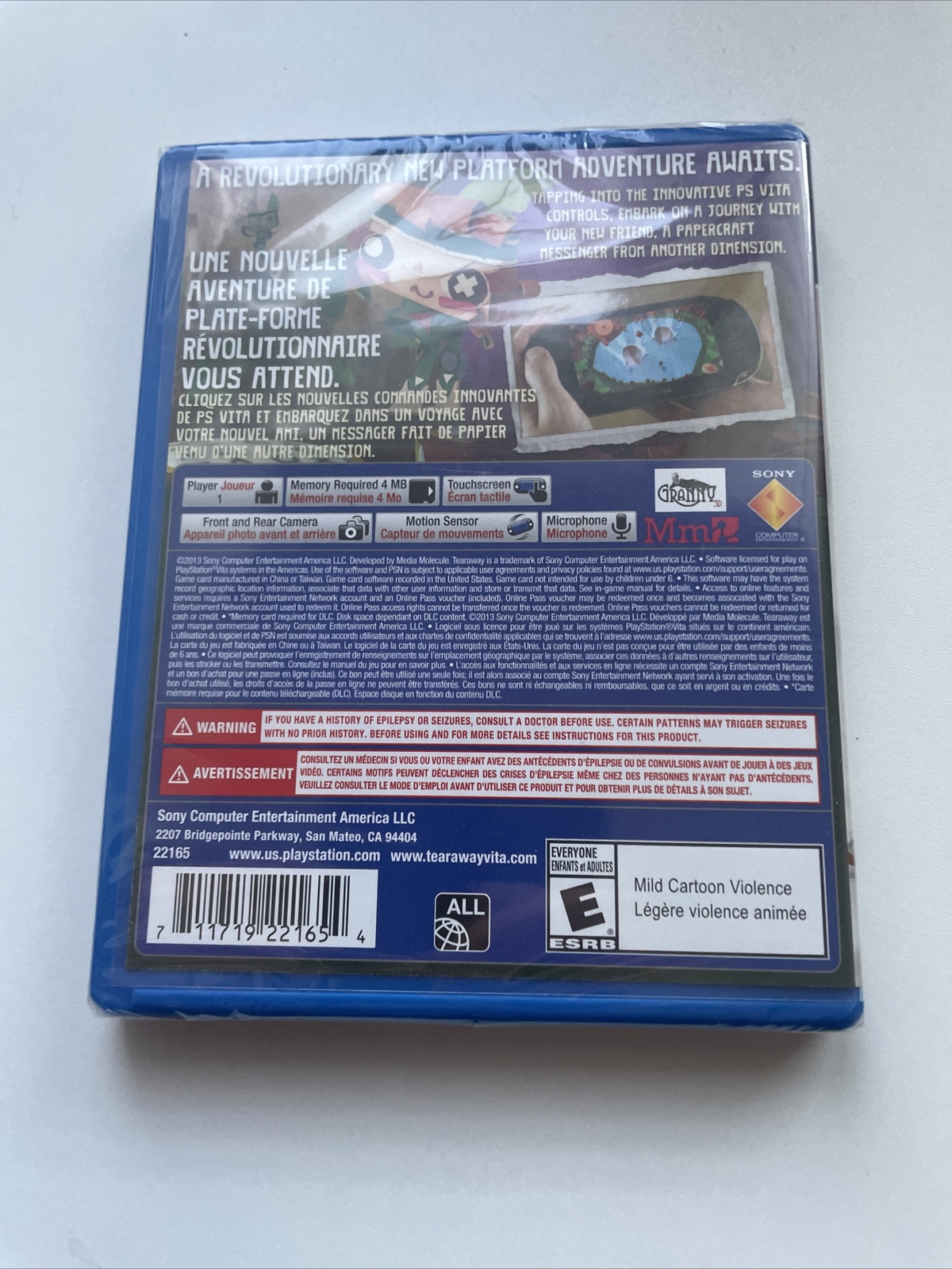 Tearaway (Sony PlayStation Vita, 2013) Brand New Factory Sealed