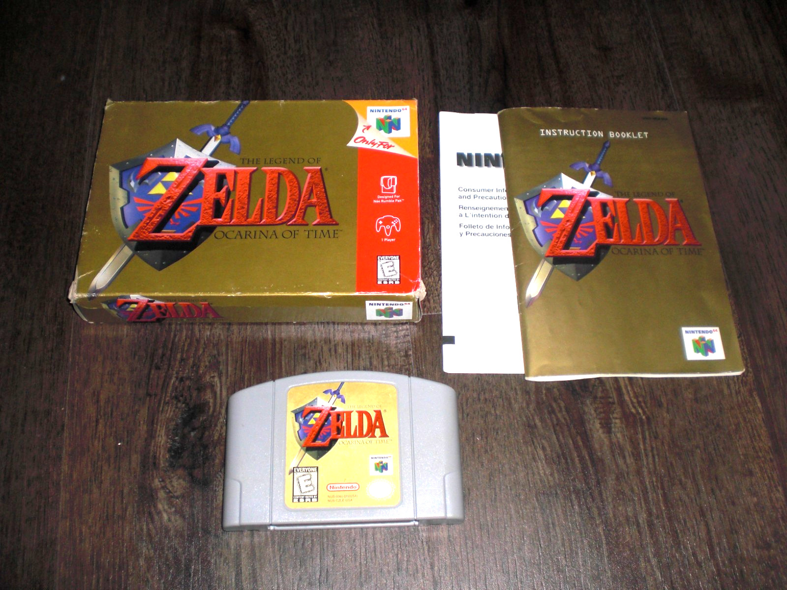 The Legend Of Zelda Ocarina of Time CIB Complete Box Manual Game Nintendo 64