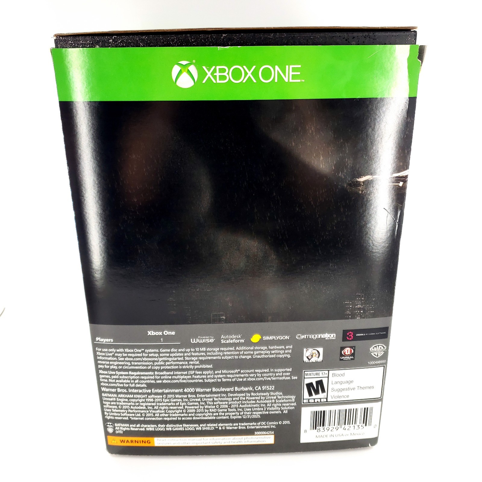 Batman: Arkham Knight: Limited Edition Xbox One Statue & Box Only