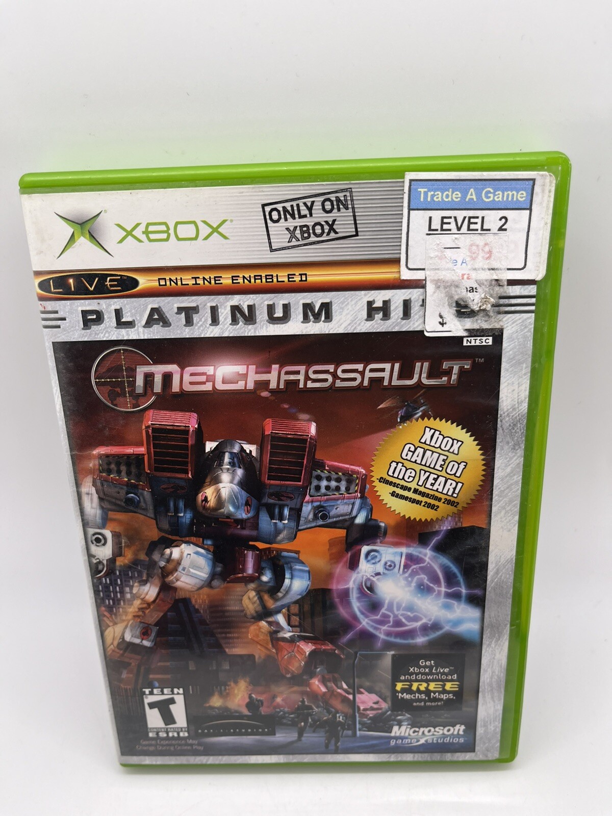 Microsoft XBOX 2003 Platinum Hits MECHASSAULT Video Game TESTED & WORKS!