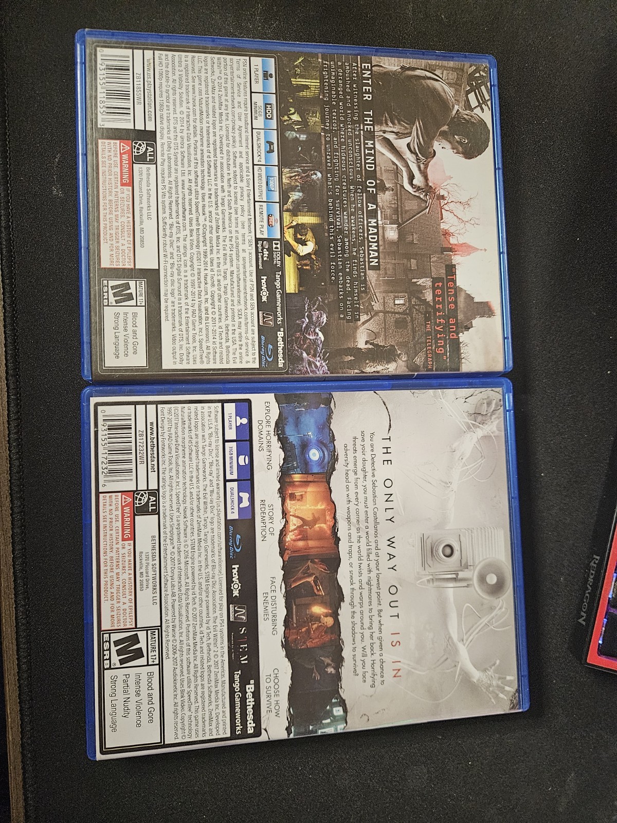 B6 Bethesda The Evil Within 1 & 2 Complete PS4, Sony PlayStation 4 Used Tested