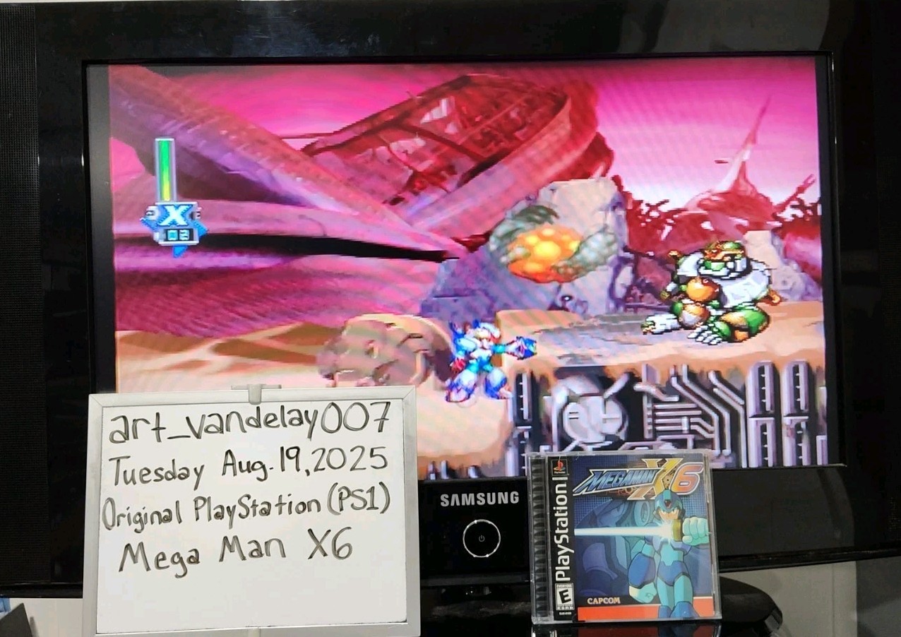 Mega Man X6 – (PS1, 2001) *CIB + Case Protector* VGC* Black Label* Tested!