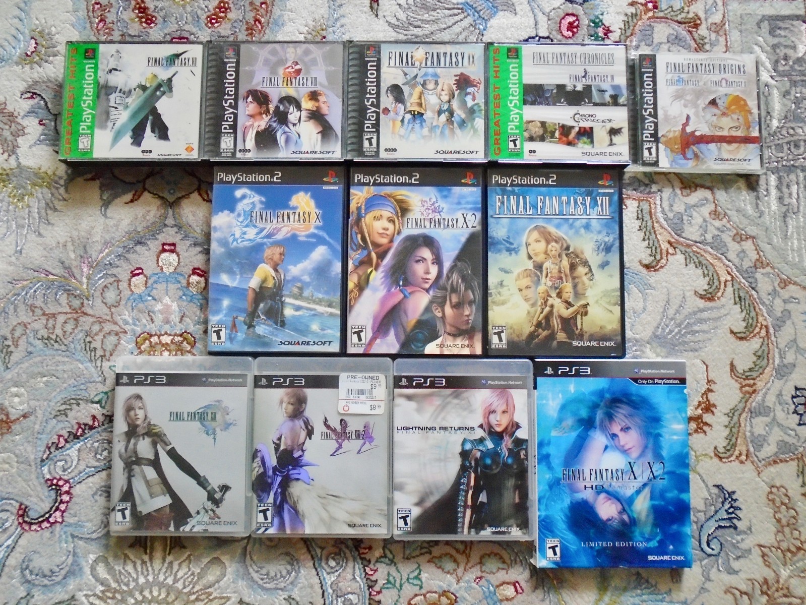 12 Final Fantasy games PS1 PS2 PS3 VII VIII IX X 2 XII XIII Lightning Returns