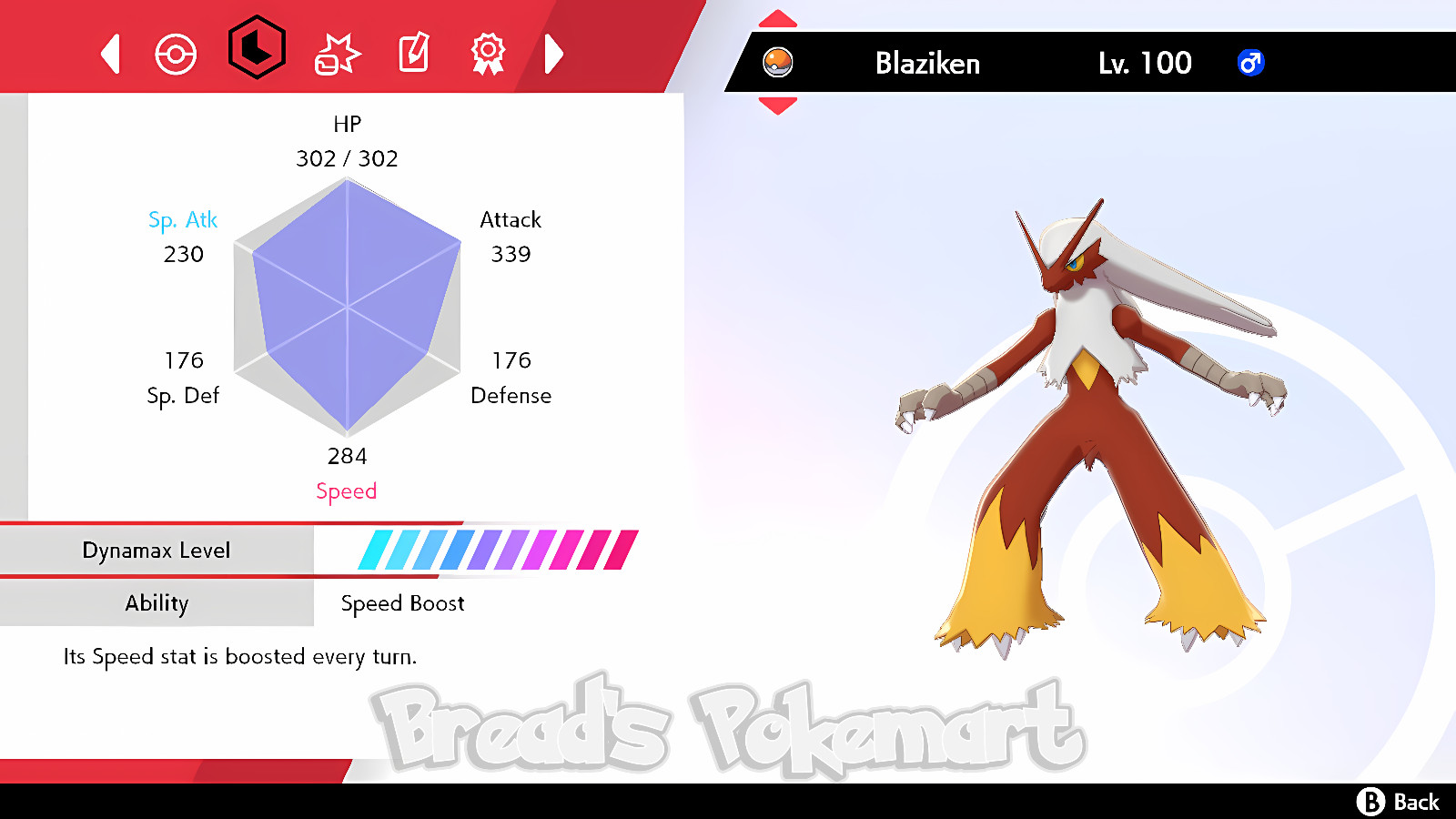 BLAZIKEN ✨ Ultra SHINY 6IV ✨ Pokemon SWORD and SHIELD lv100 +EVs Hoenn Starter