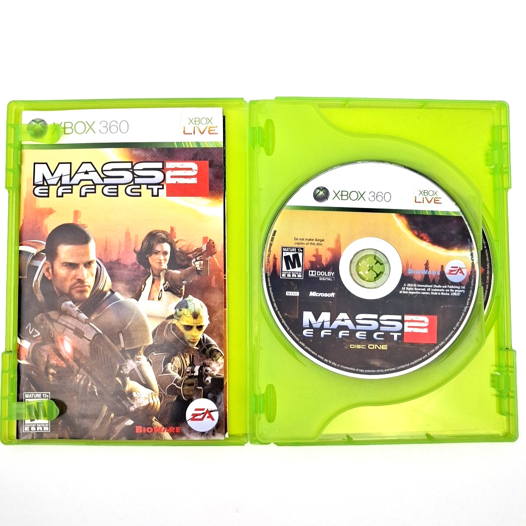 Mass Effect 2 Microsoft Xbox 360 White Label CIB Complete W/ Manual Tested