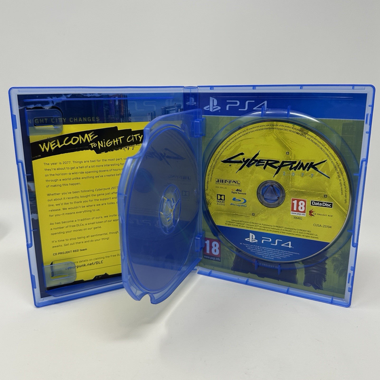 Cyberpunk 2077 PS4 Sony CD Projekt Red Open World RPG Sci Fi Video Game – Clean!