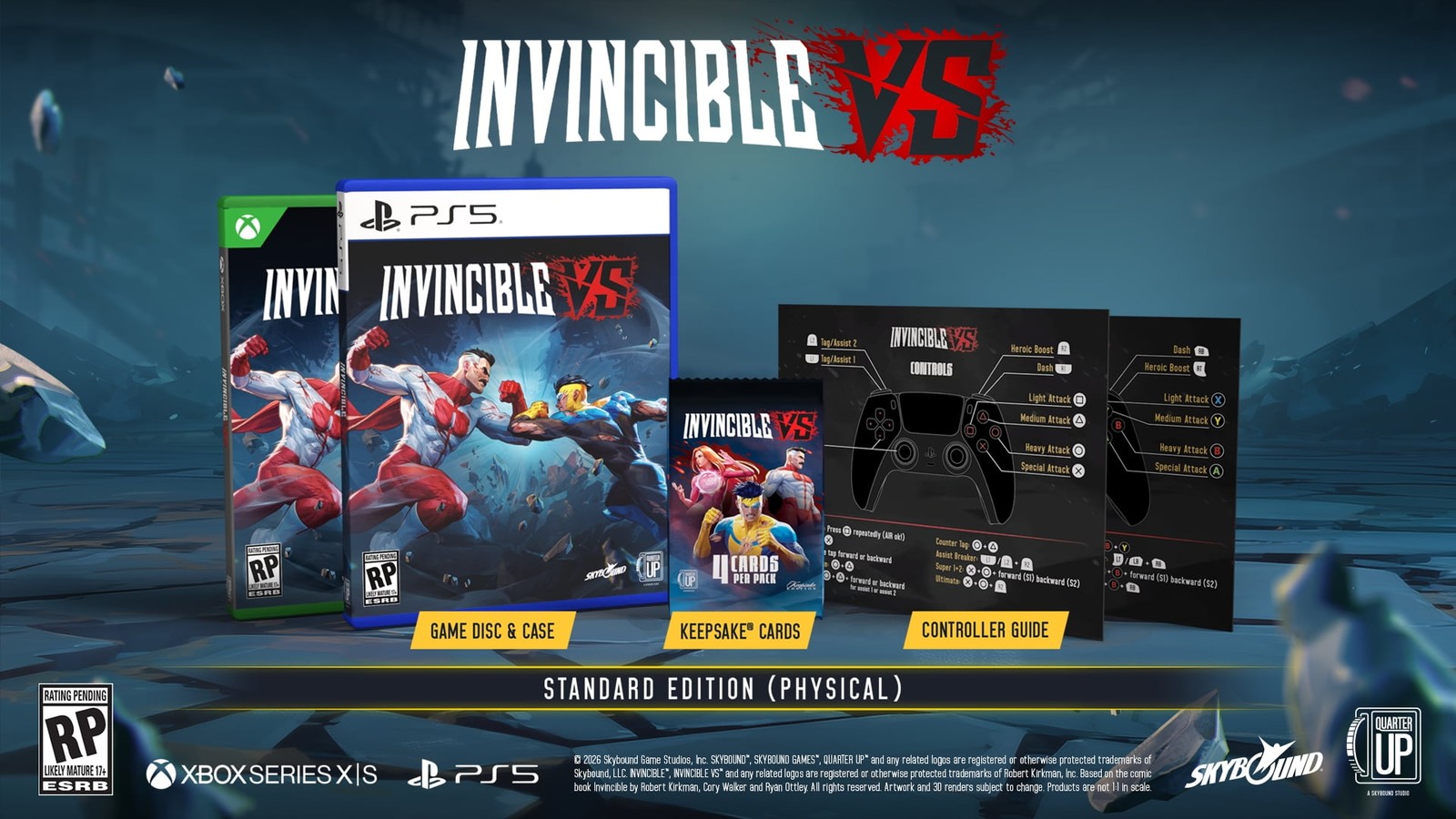 Skybound Games Invincible VS Physical Video Game, 3v3 Superhero Fighting,