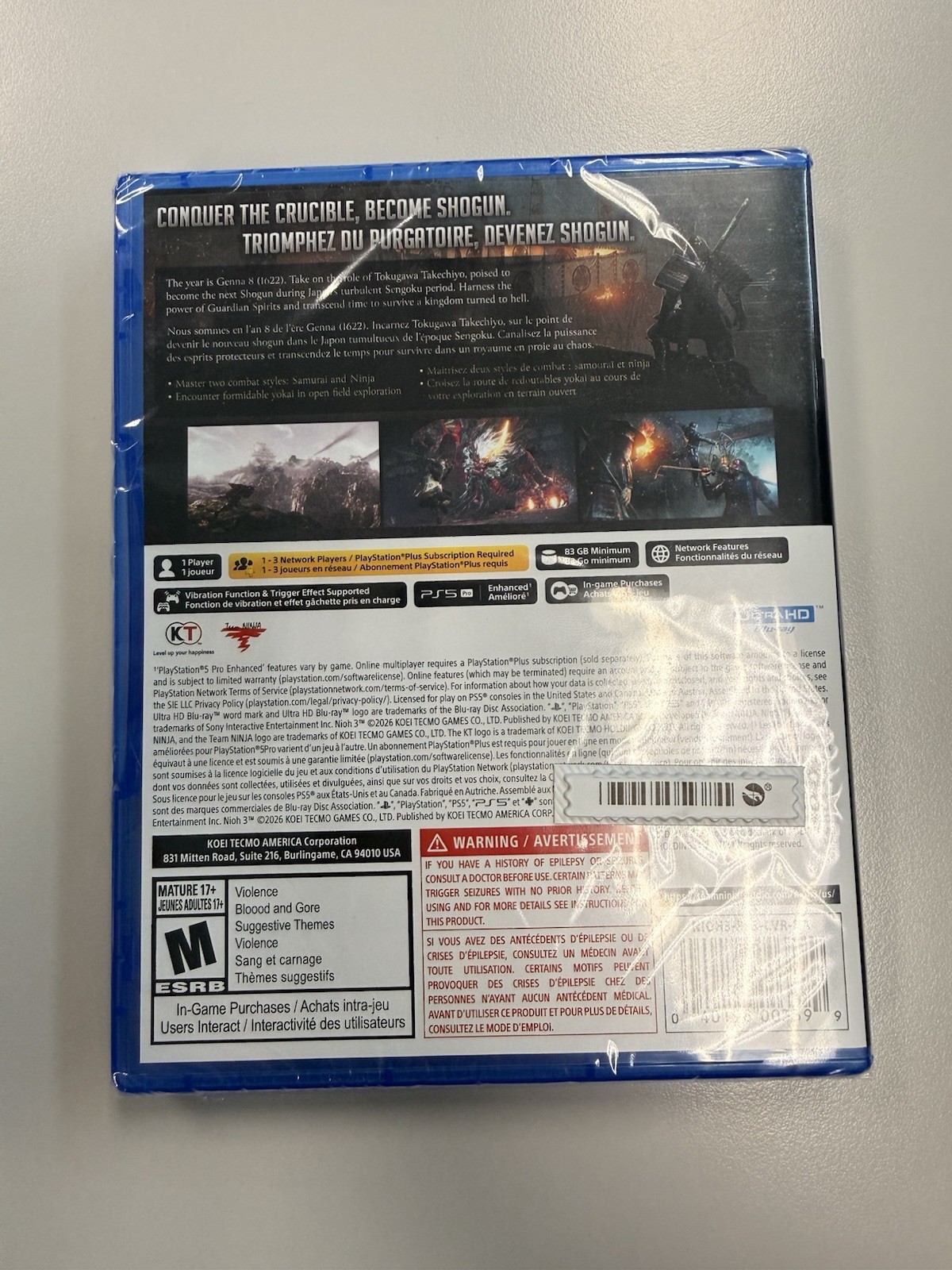 Nioh 3 – Sony PlayStation 5 Brand New