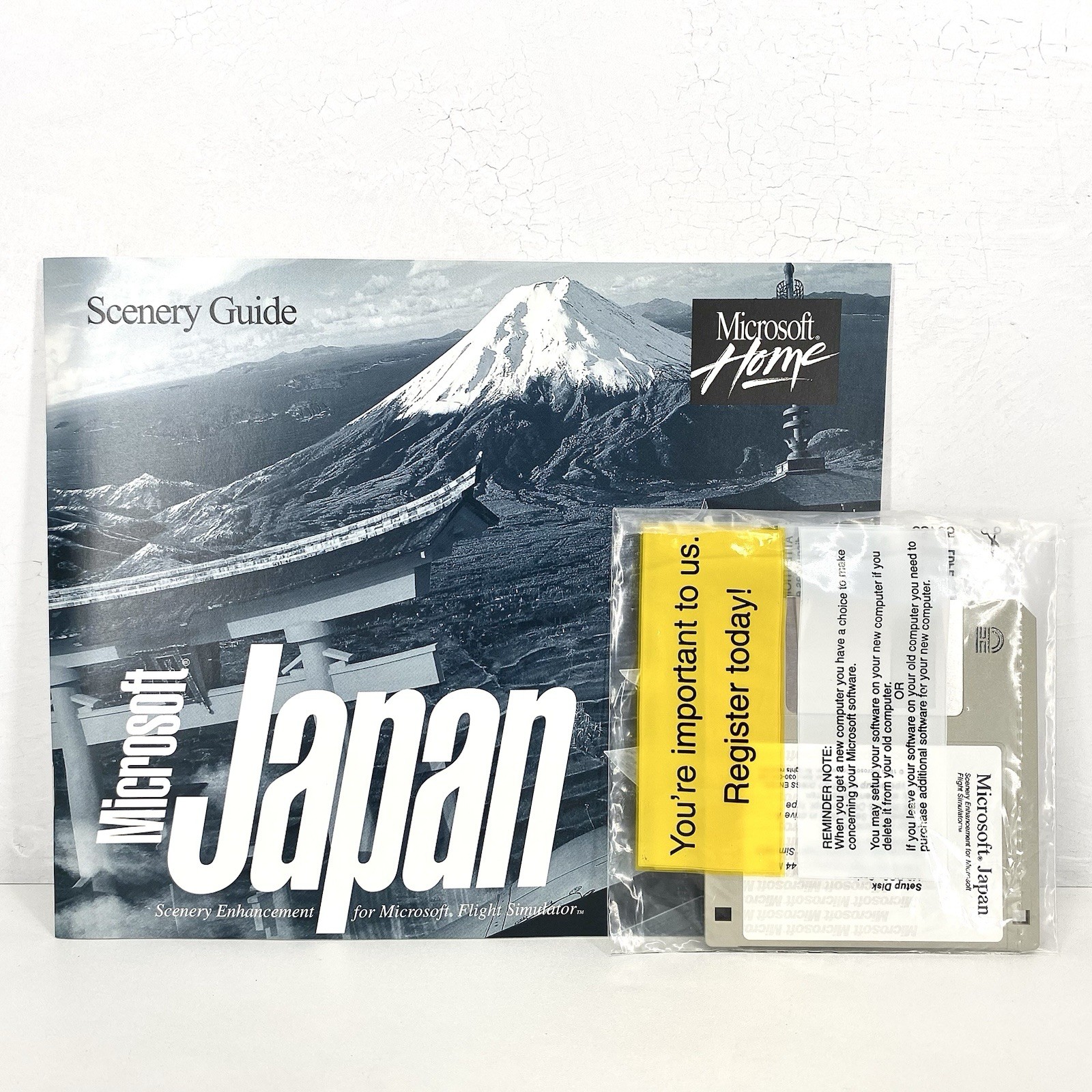 Microsoft Flight Simulator Japan Scenery 3.5” Floppy Disk & Manual Vintage 1994