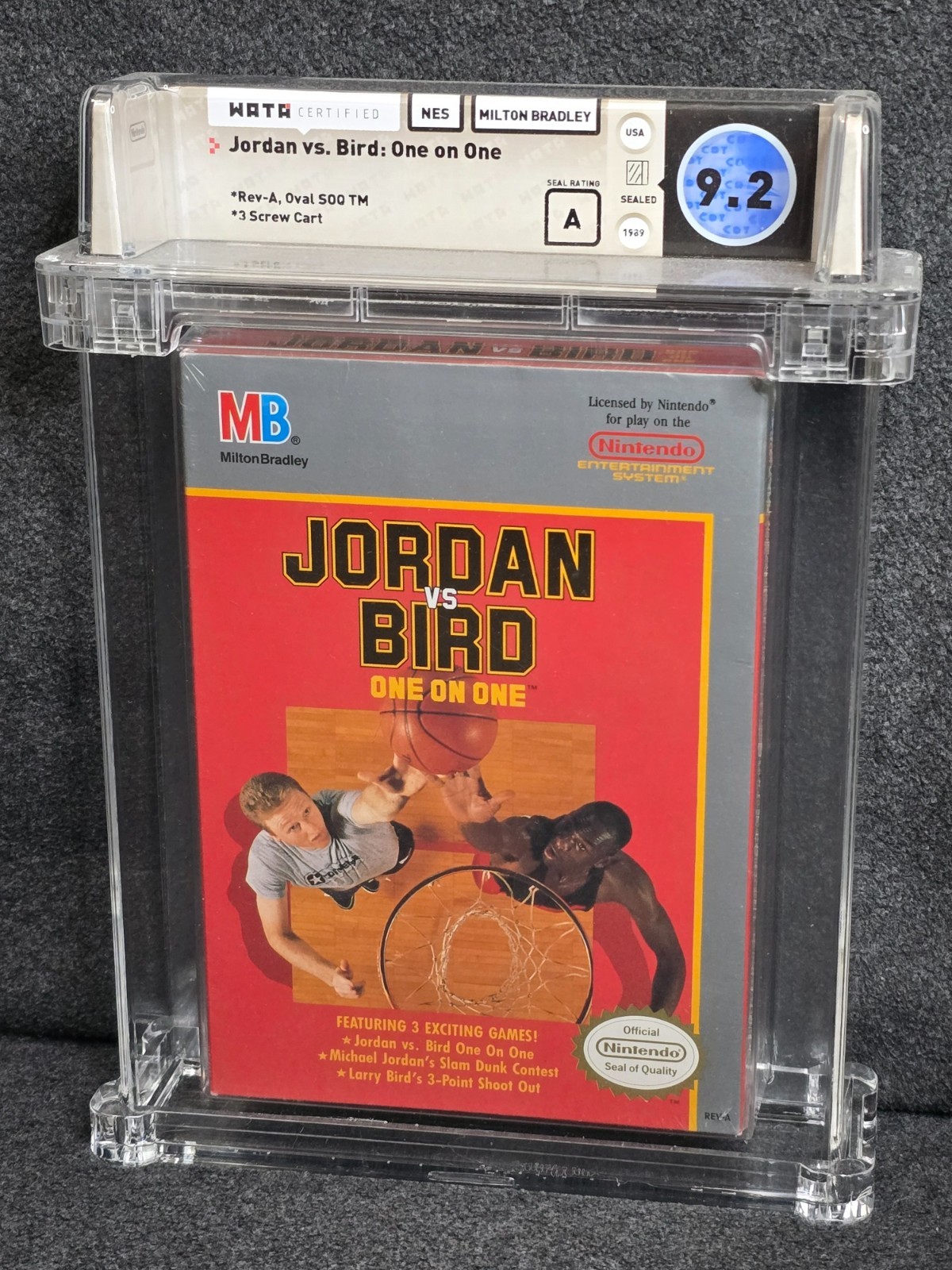 NES Nintendo JORDAN VS BIRD Wata 9.2 A NEW Factory Sealed NBA Michael Larry RARE