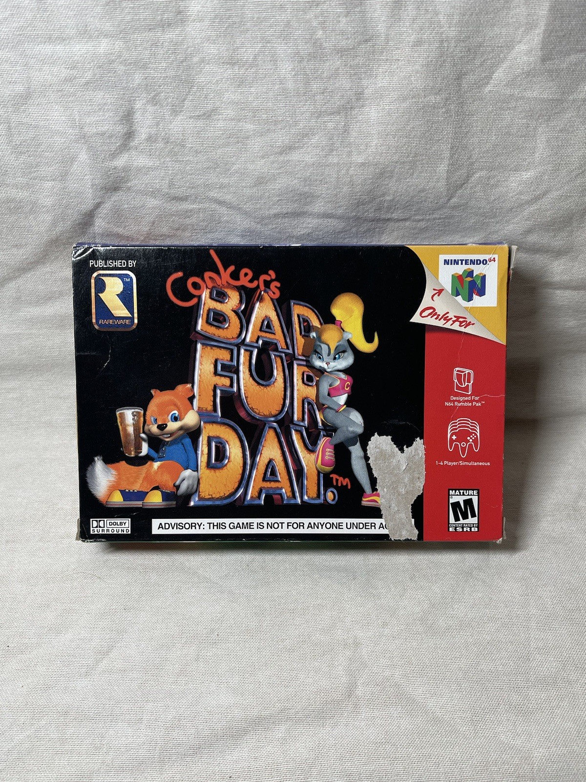 Conker’s Bad Fur Day Nintendo 64 -In Box, No Manual- Tested!