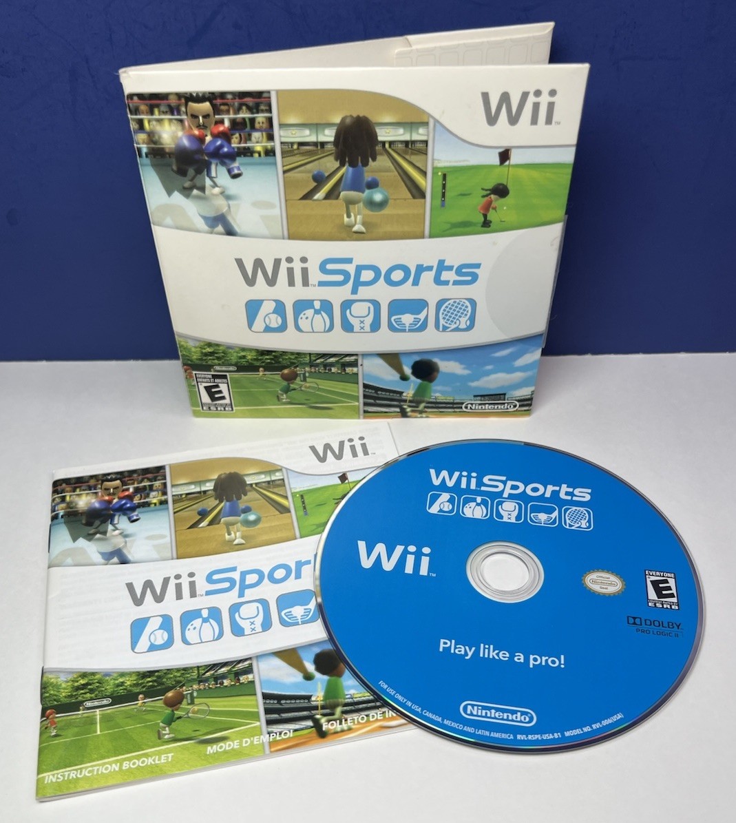Wii Sports (Nintendo Wii, 2006) Complete w/ Manual – TESTED
