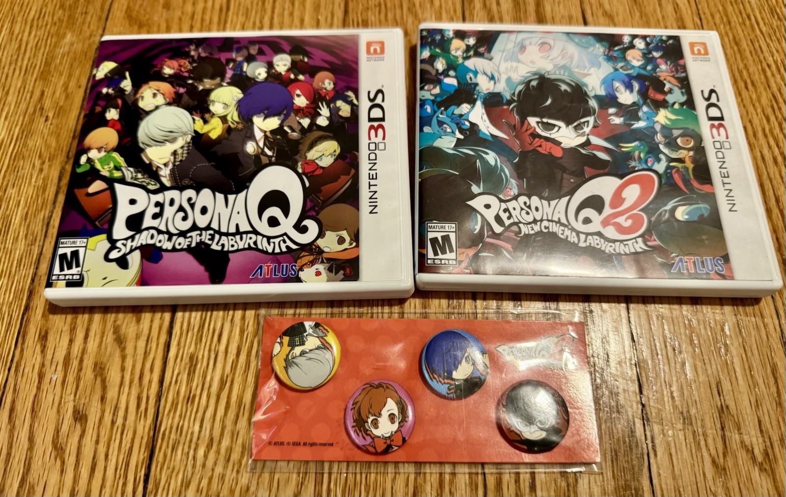 Persona Q Shadow Of Labyrinth & Q2 New Cinema Labyrinth W/ Pins Pre-owned 3DS