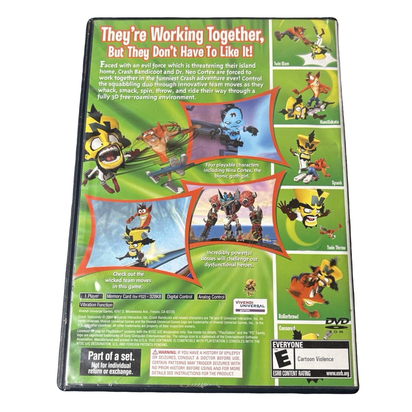 Crash Twinsanity (Sony Playstation 2, PS2) Complete CIB Tested