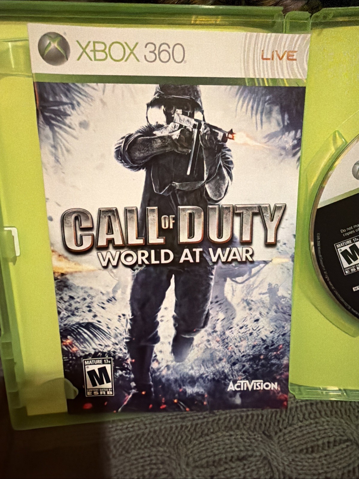 Call of Duty: World at War (Microsoft Xbox 360, 2008) Authentic, Complete CIB