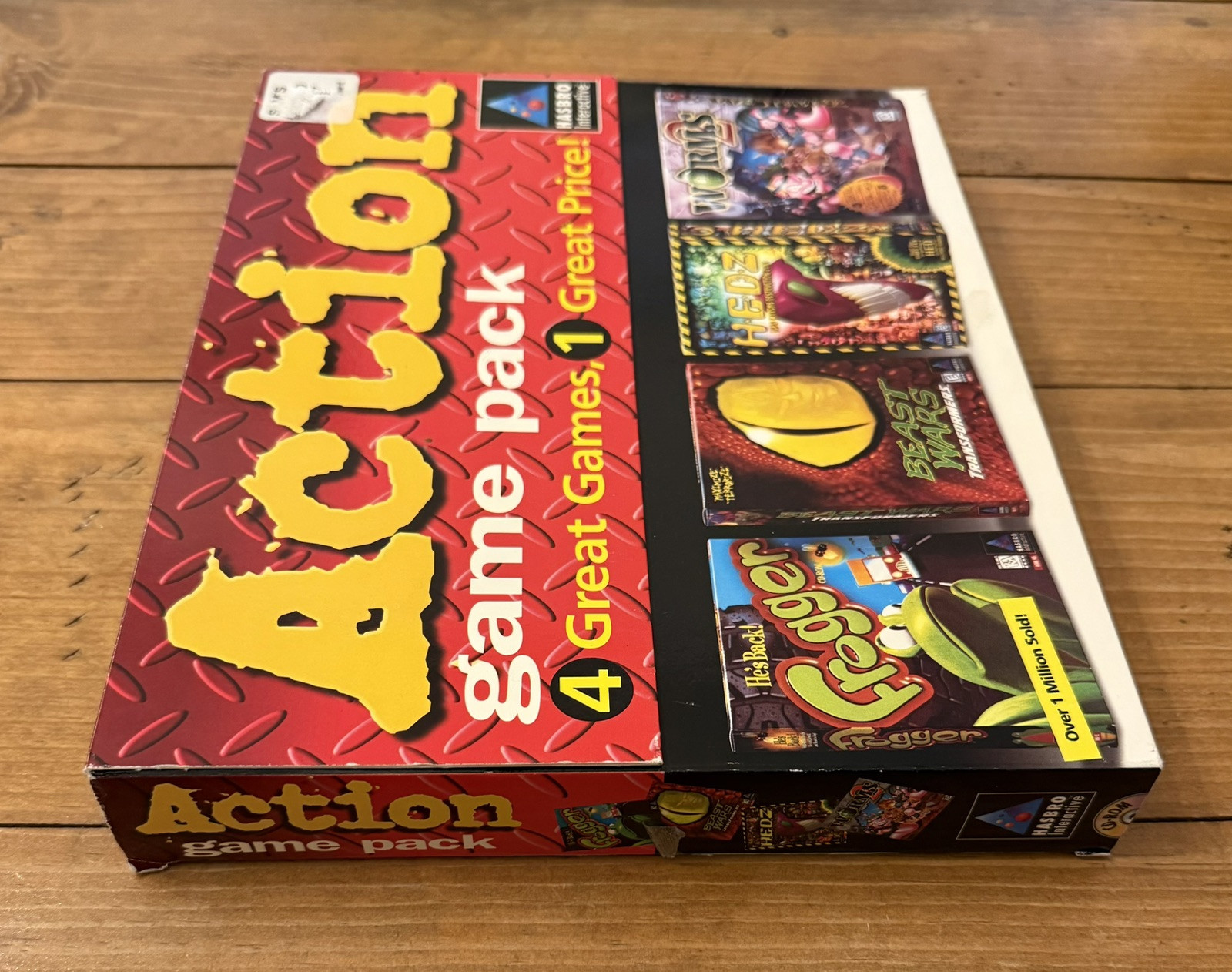Action Game Pack Hasbro PC CD-ROM Frogger Hedz Worms 2 Beast Wars Triple Play 97