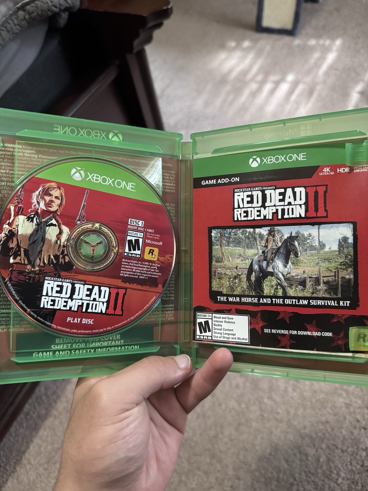 Red Dead Redemption 2 For Xbox, Hardly Touched With Map And Free Add On